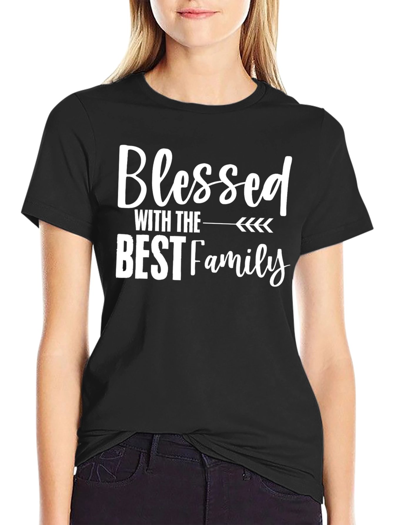 Blessed Family Graphic Tee - Soft Cotton Blend Shirt