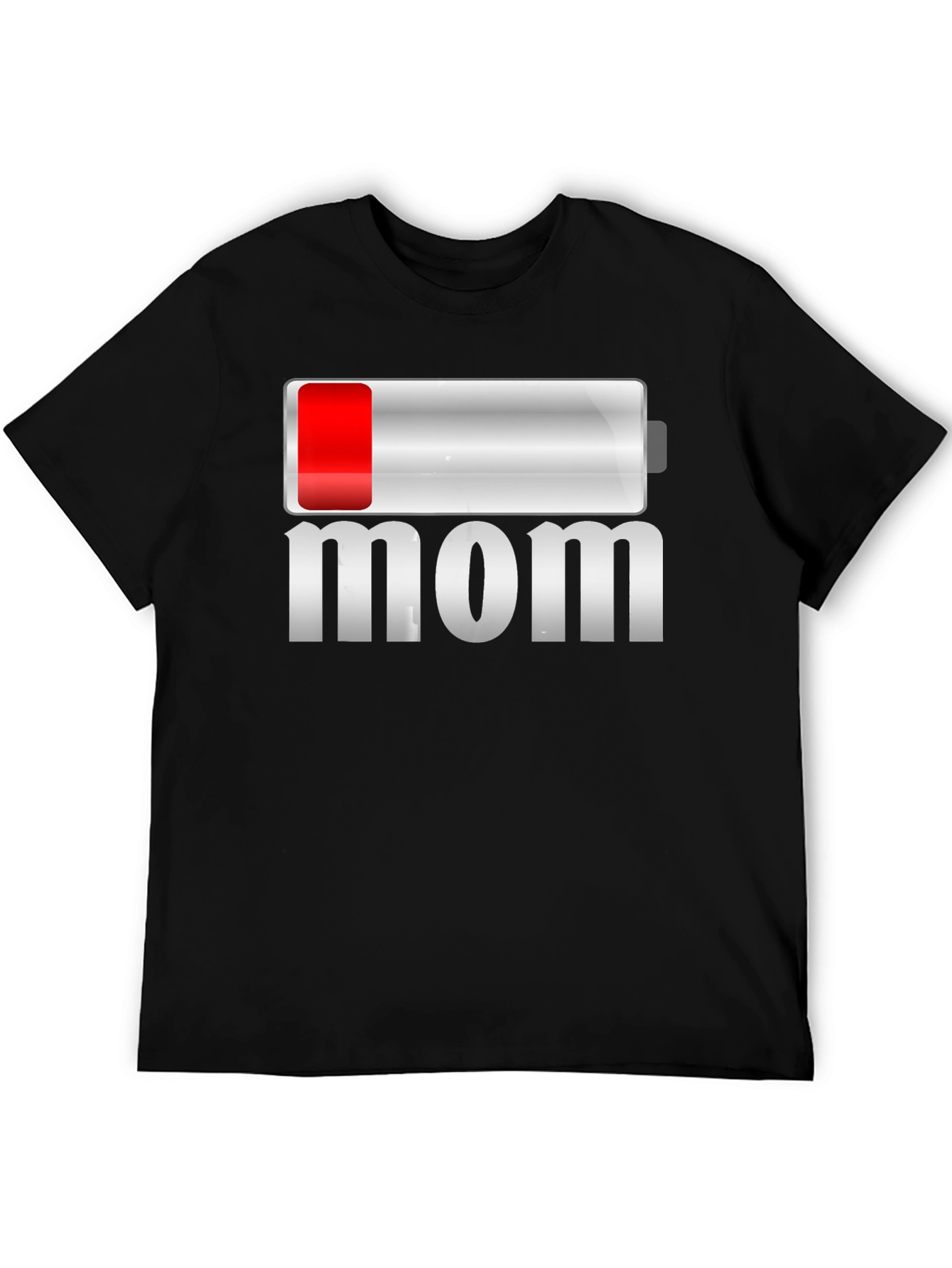 Low Battery Mom Funny Graphic T-Shirt