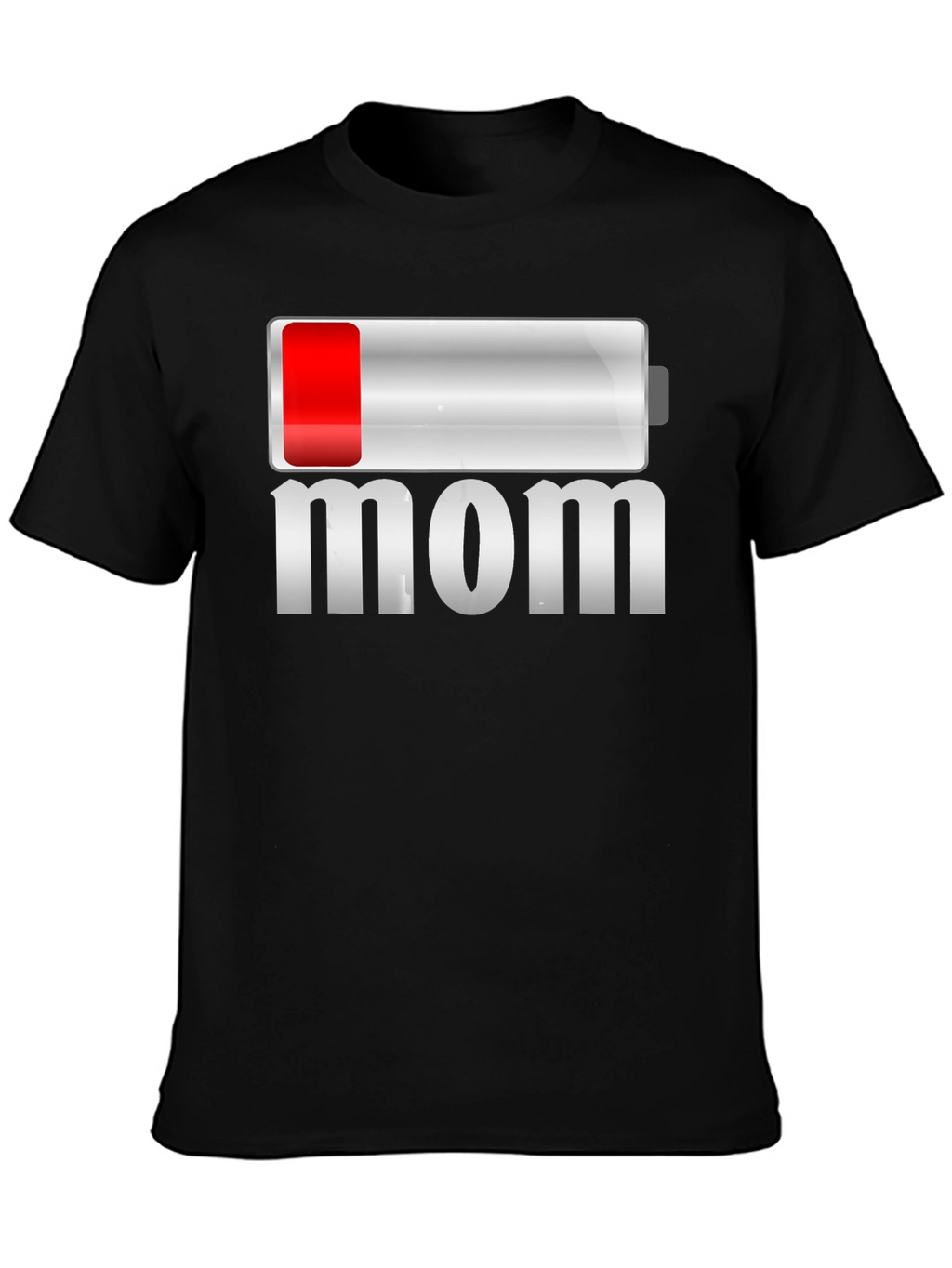 Low Battery Mom Funny Graphic T-Shirt