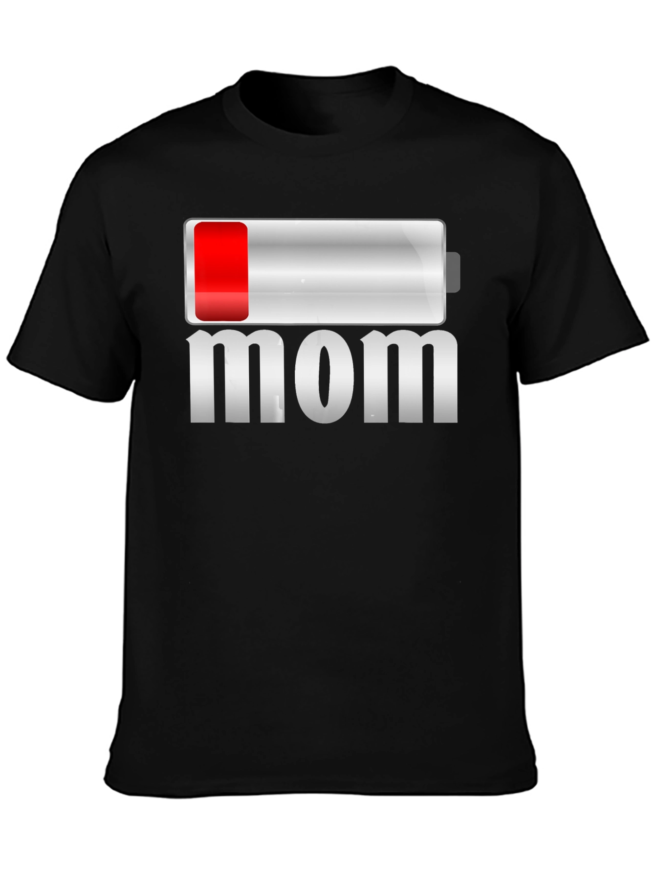 Low Battery Mom Funny Graphic T-Shirt