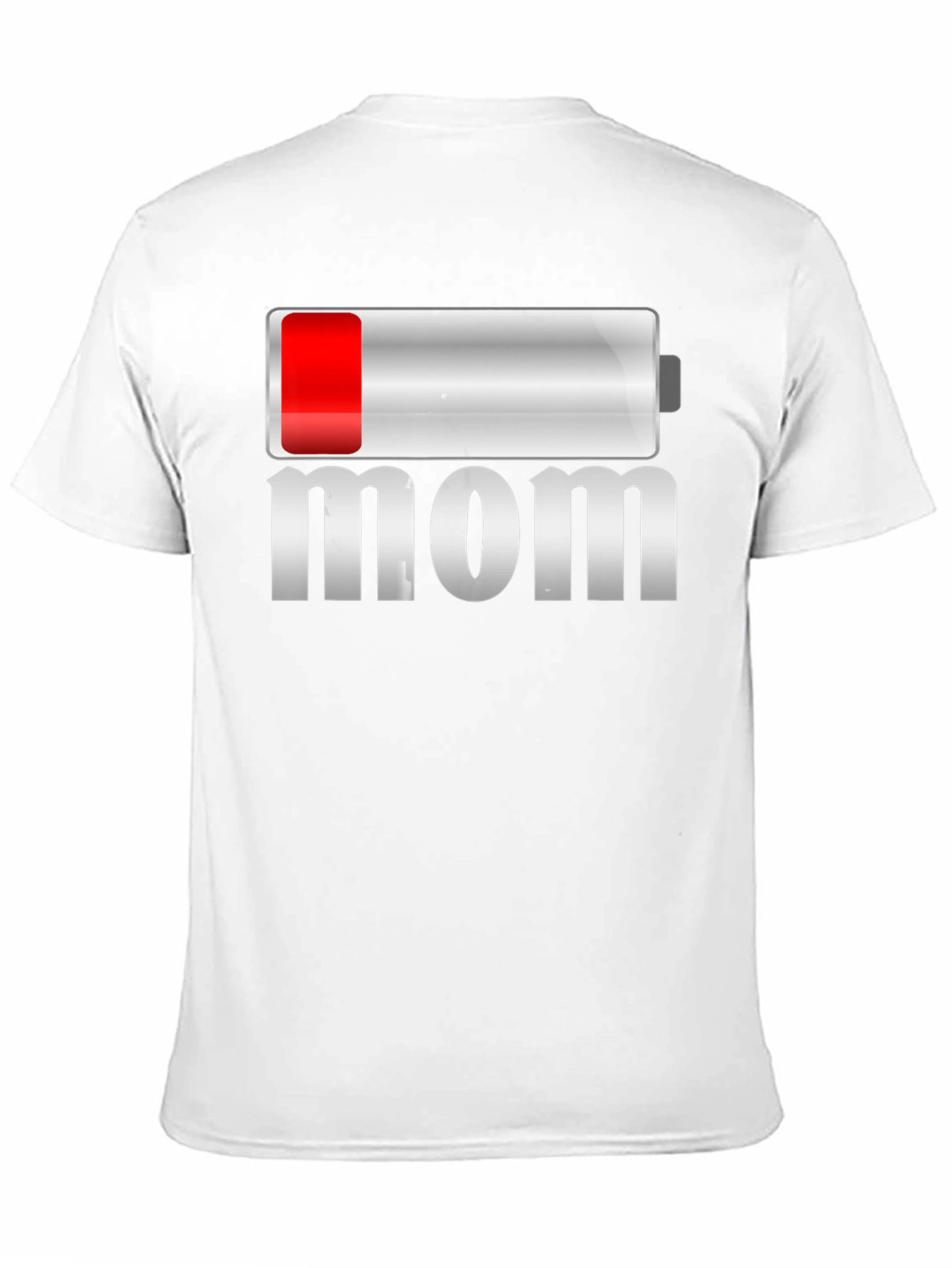Low Battery Mom Funny Graphic T-Shirt