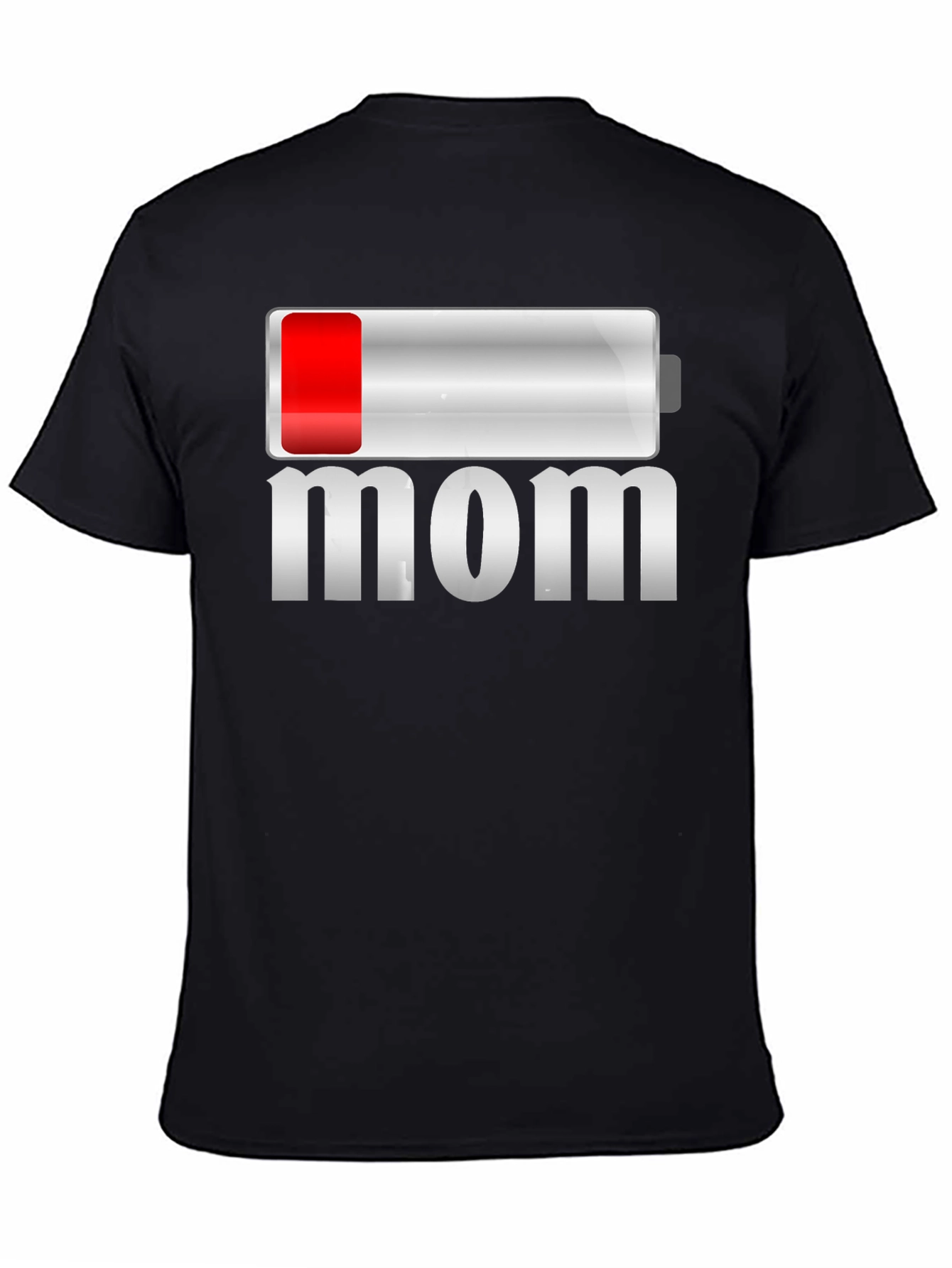 Low Battery Mom Funny Graphic T-Shirt