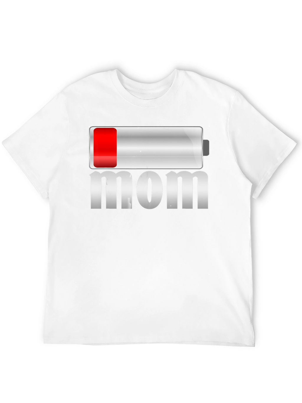 Low Battery Mom Funny Graphic T-Shirt