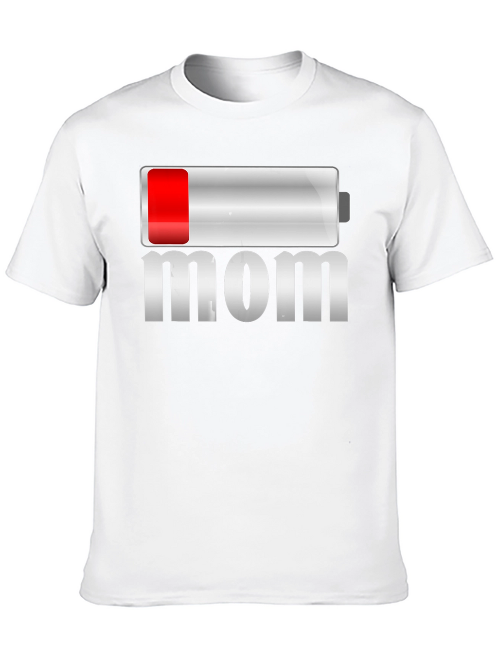 Low Battery Mom Funny Graphic T-Shirt