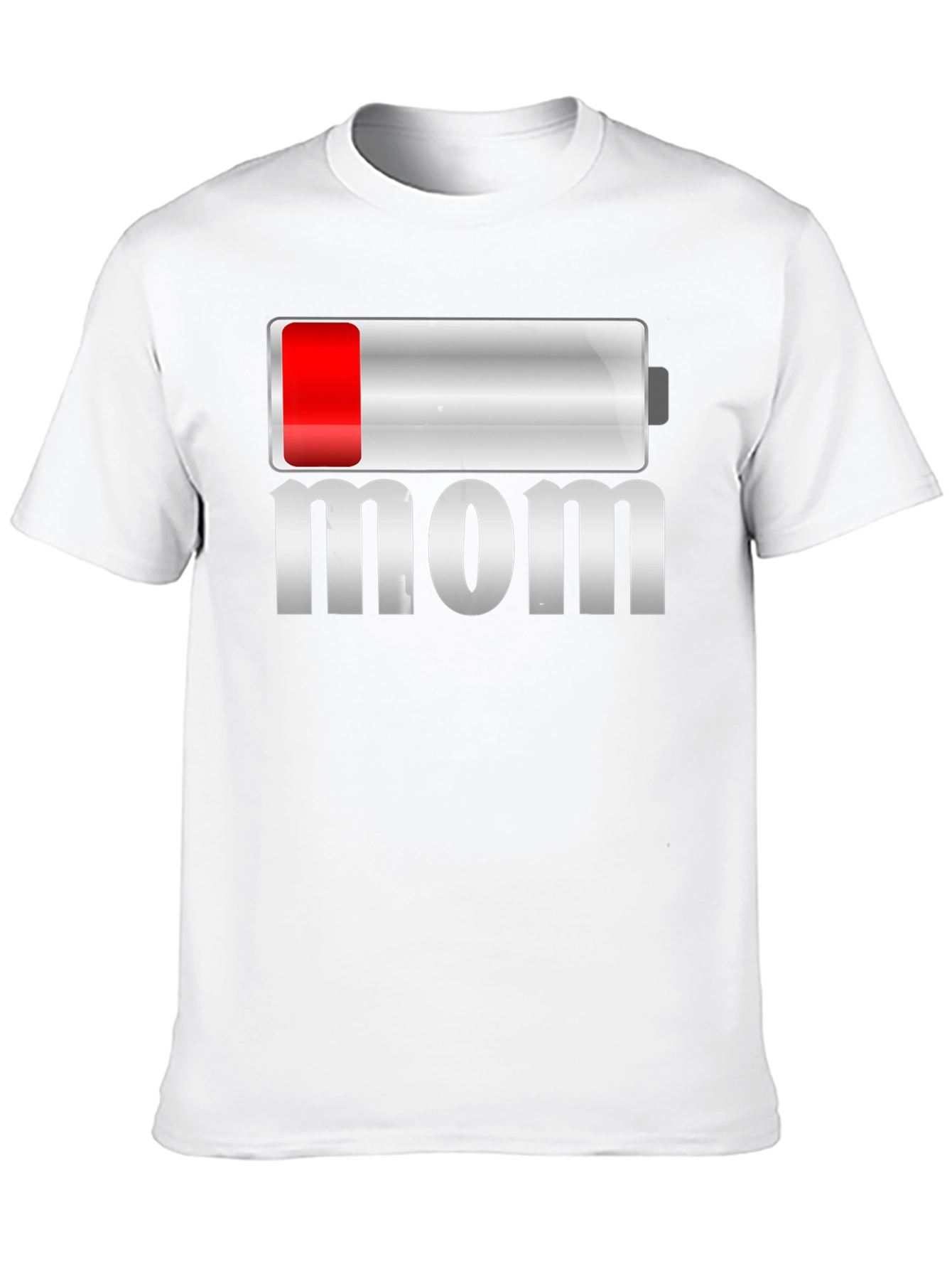 Low Battery Mom Funny Graphic T-Shirt