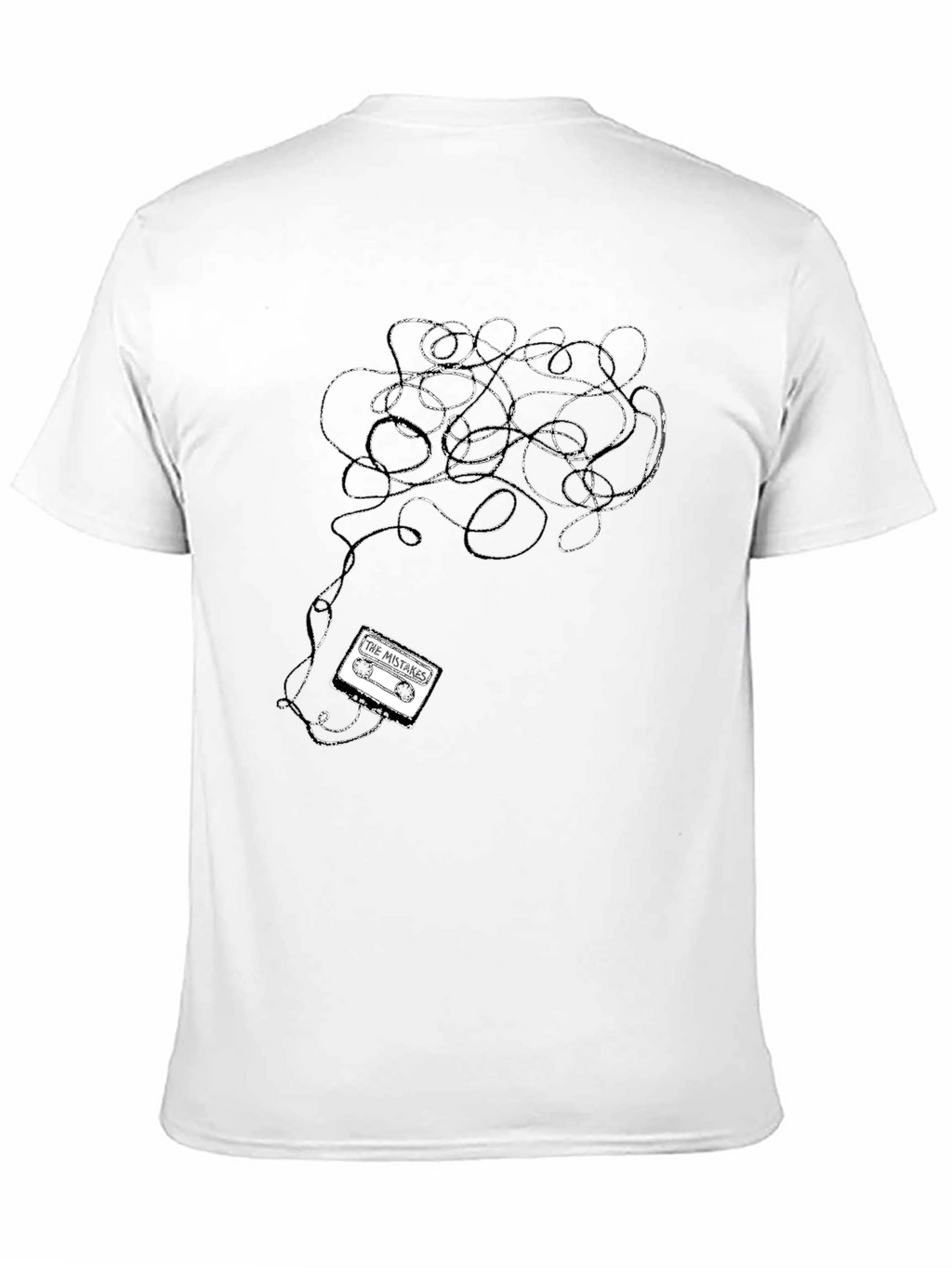 Tangled Tape Tee - Black Cotton Graphic T-Shirt