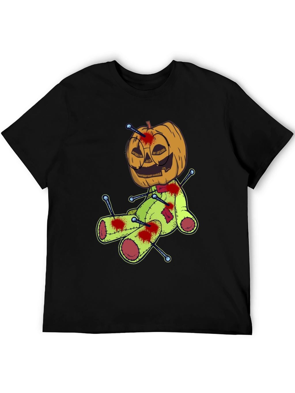 Halloween Pumpkin Voodoo Doll Graphic Tee