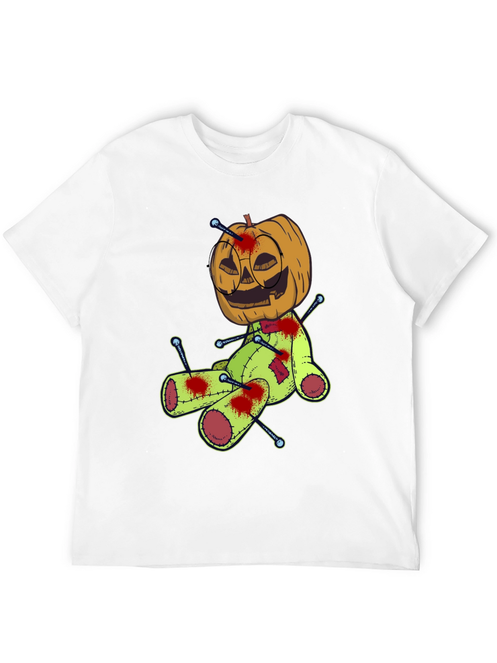 Halloween Pumpkin Voodoo Doll Graphic Tee