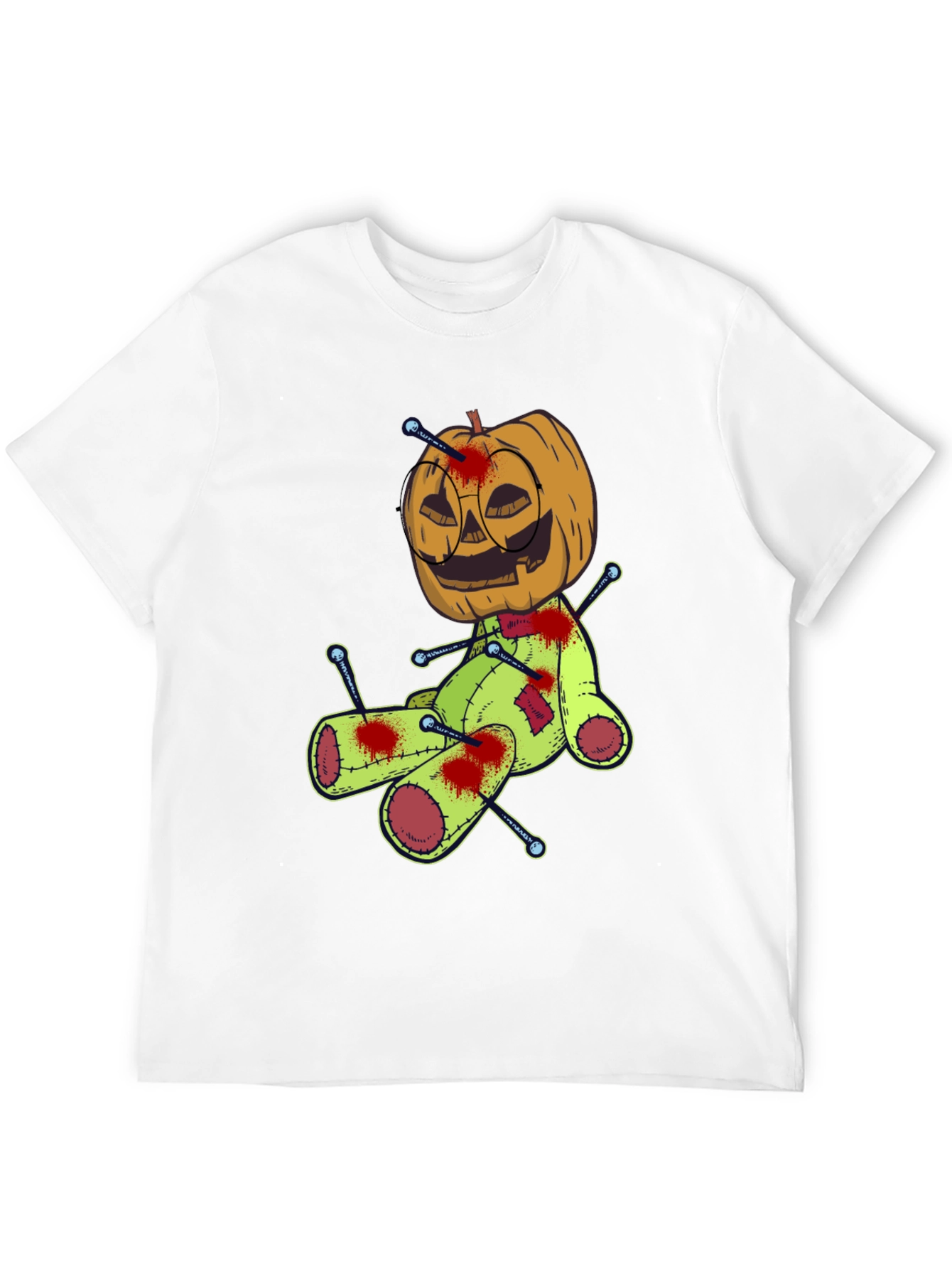 Halloween Pumpkin Voodoo Doll Graphic Tee