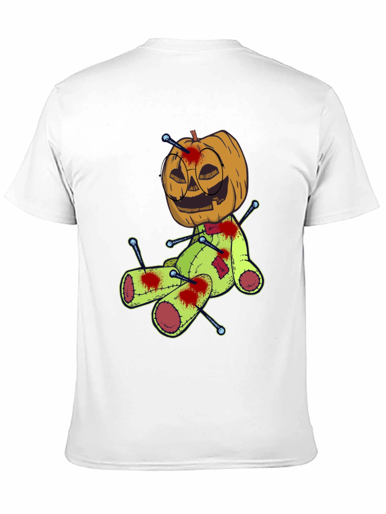 Halloween Pumpkin Voodoo Doll Graphic Tee