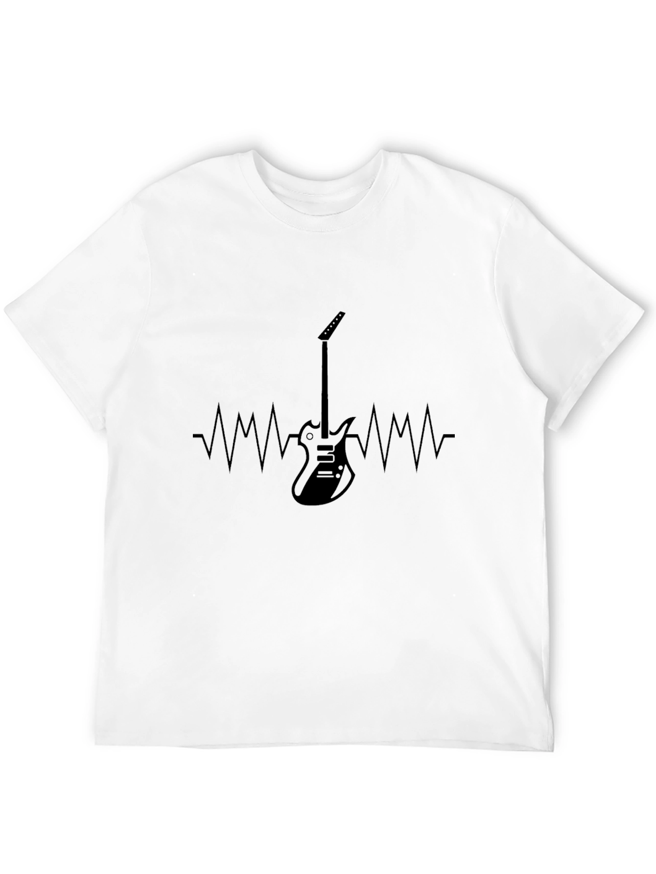 Guitar Heartbeat Graphic Tee - Music Lover T-Shirt