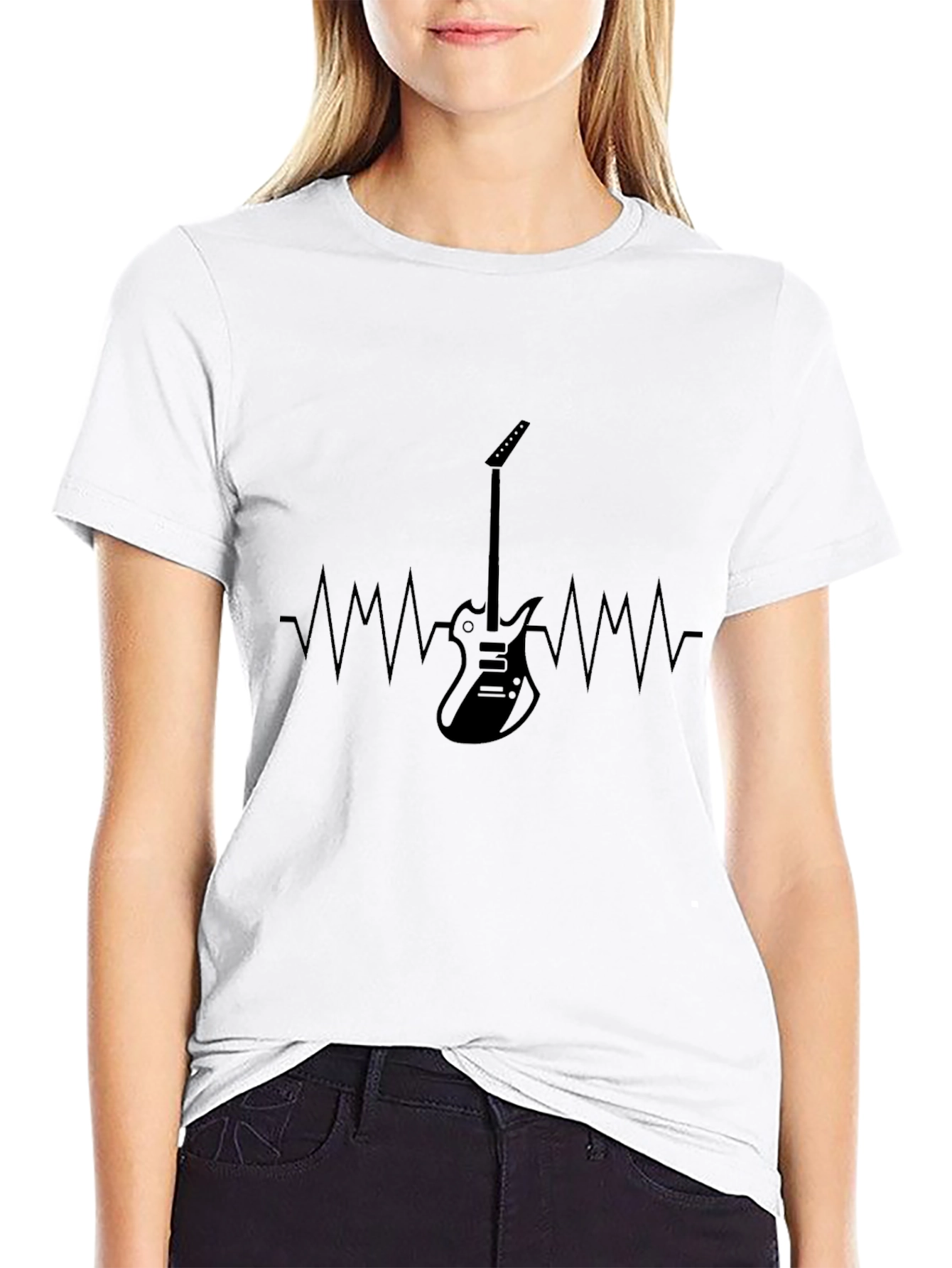 Guitar Heartbeat Graphic Tee - Music Lover T-Shirt