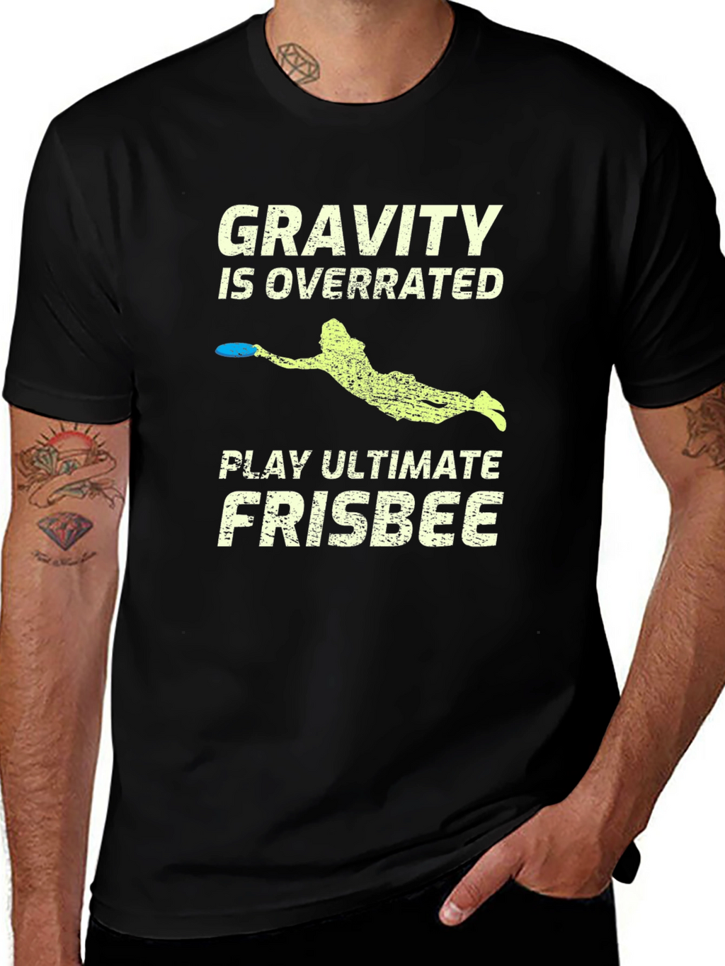 Gravity is Overrated Ultimate Frisbee T-Shirt