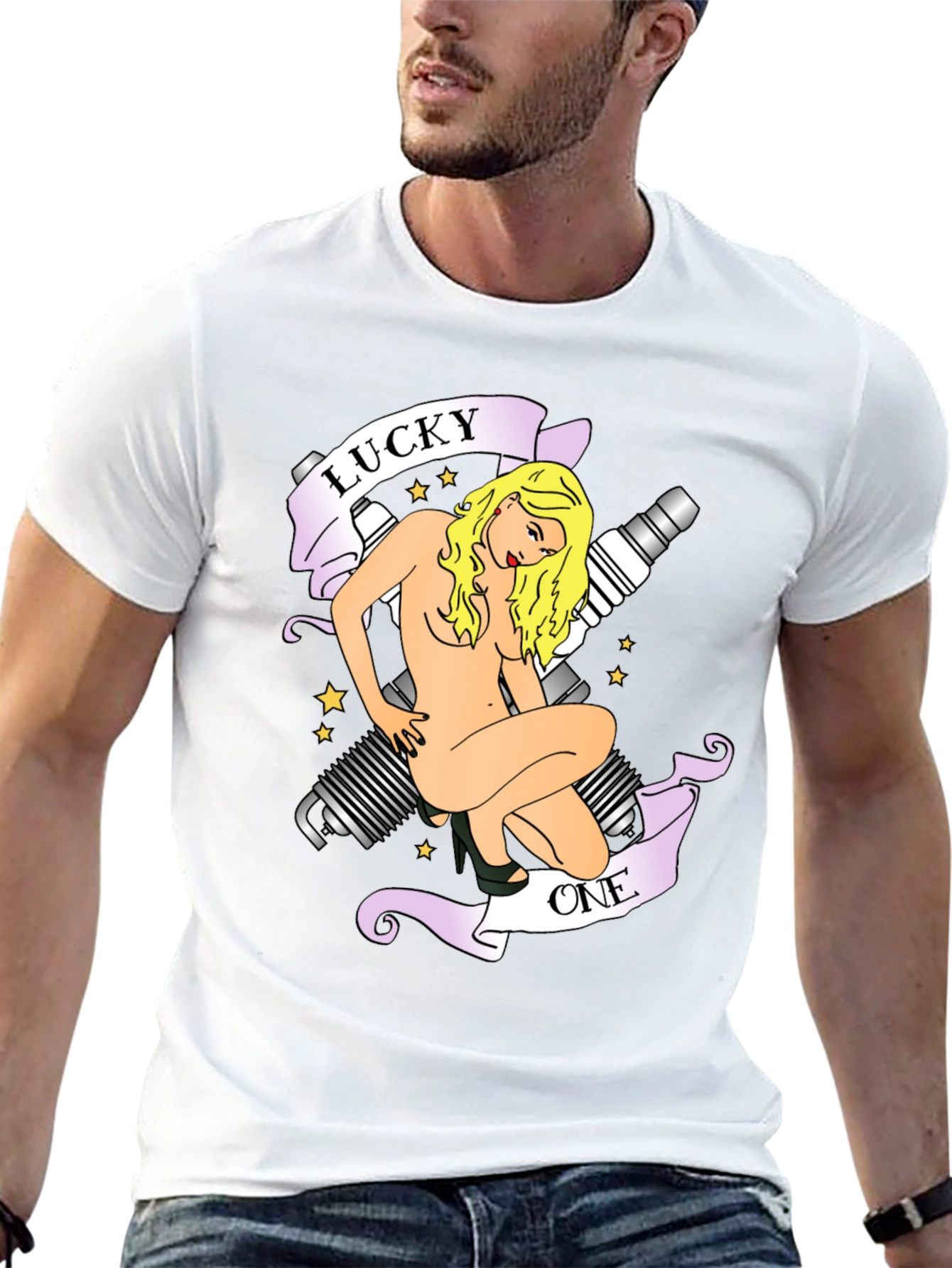 Lucky One Graphic Tee - Black