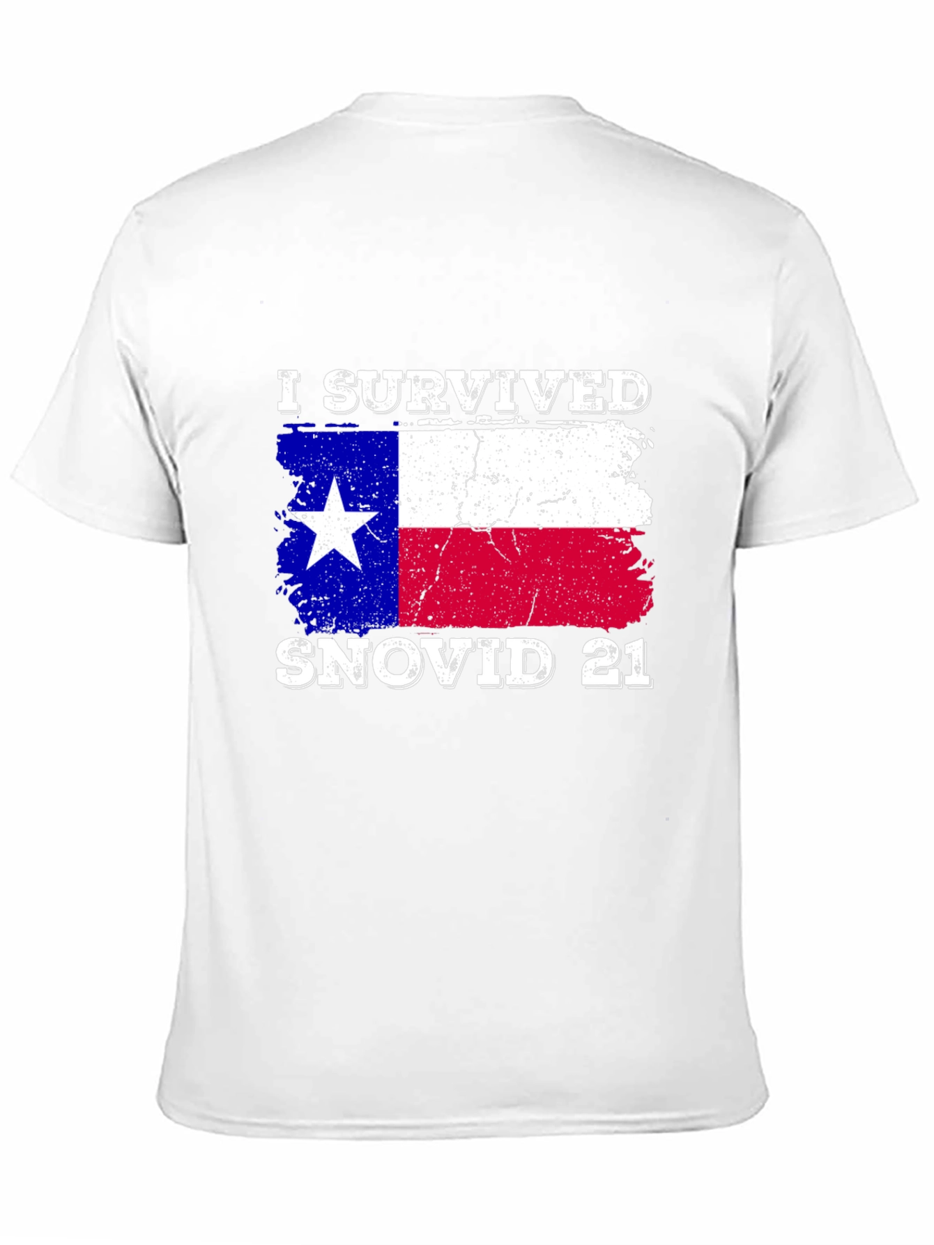 I Survived Snovid 21 Texas Flag T-Shirt