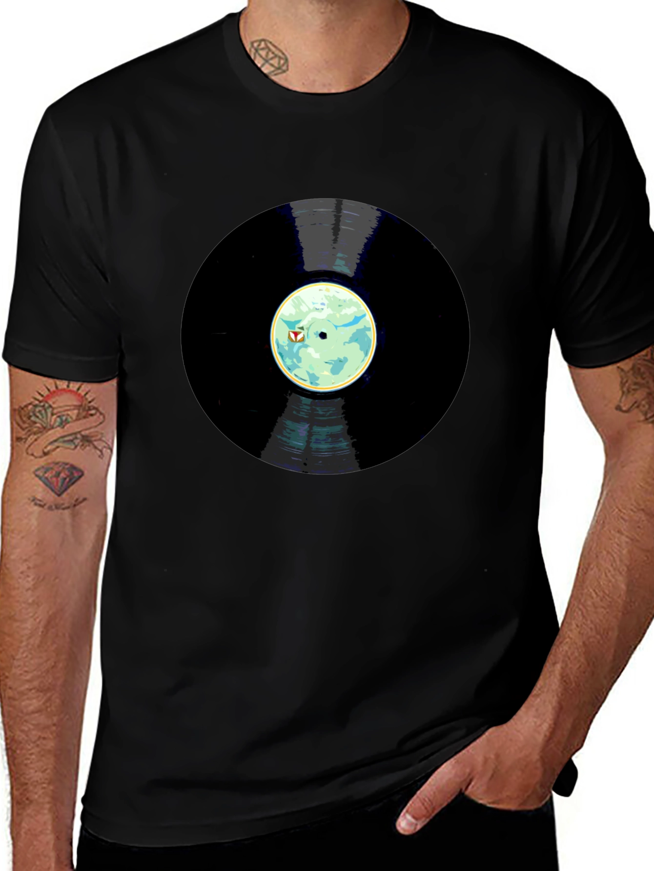 Vinyl Record Graphic Tee - Music Lovers T-Shirt