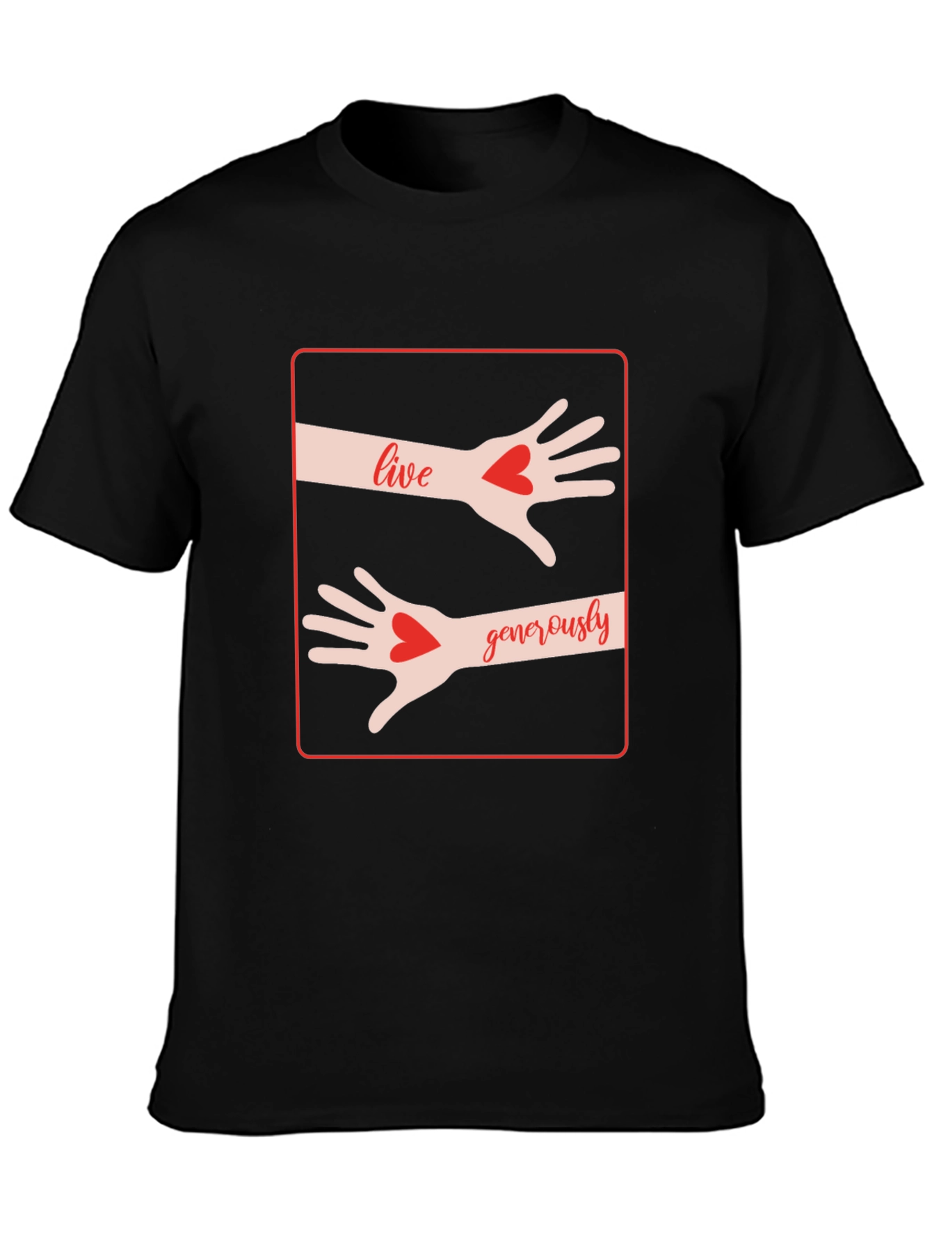 Live Generously Graphic Tee - Black