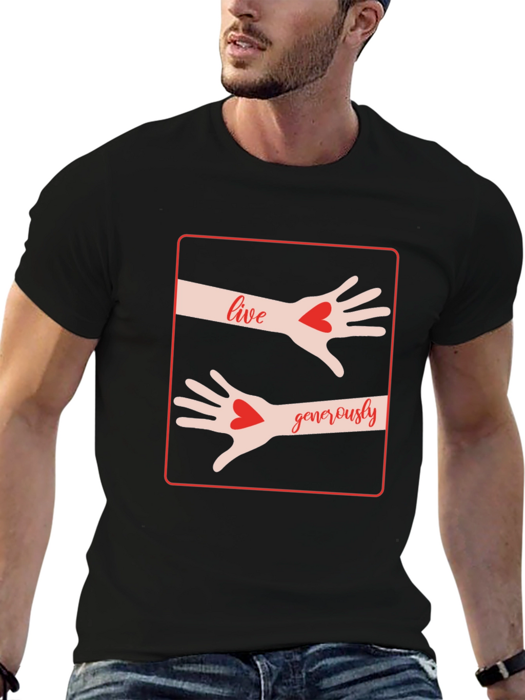 Live Generously Graphic Tee - Black