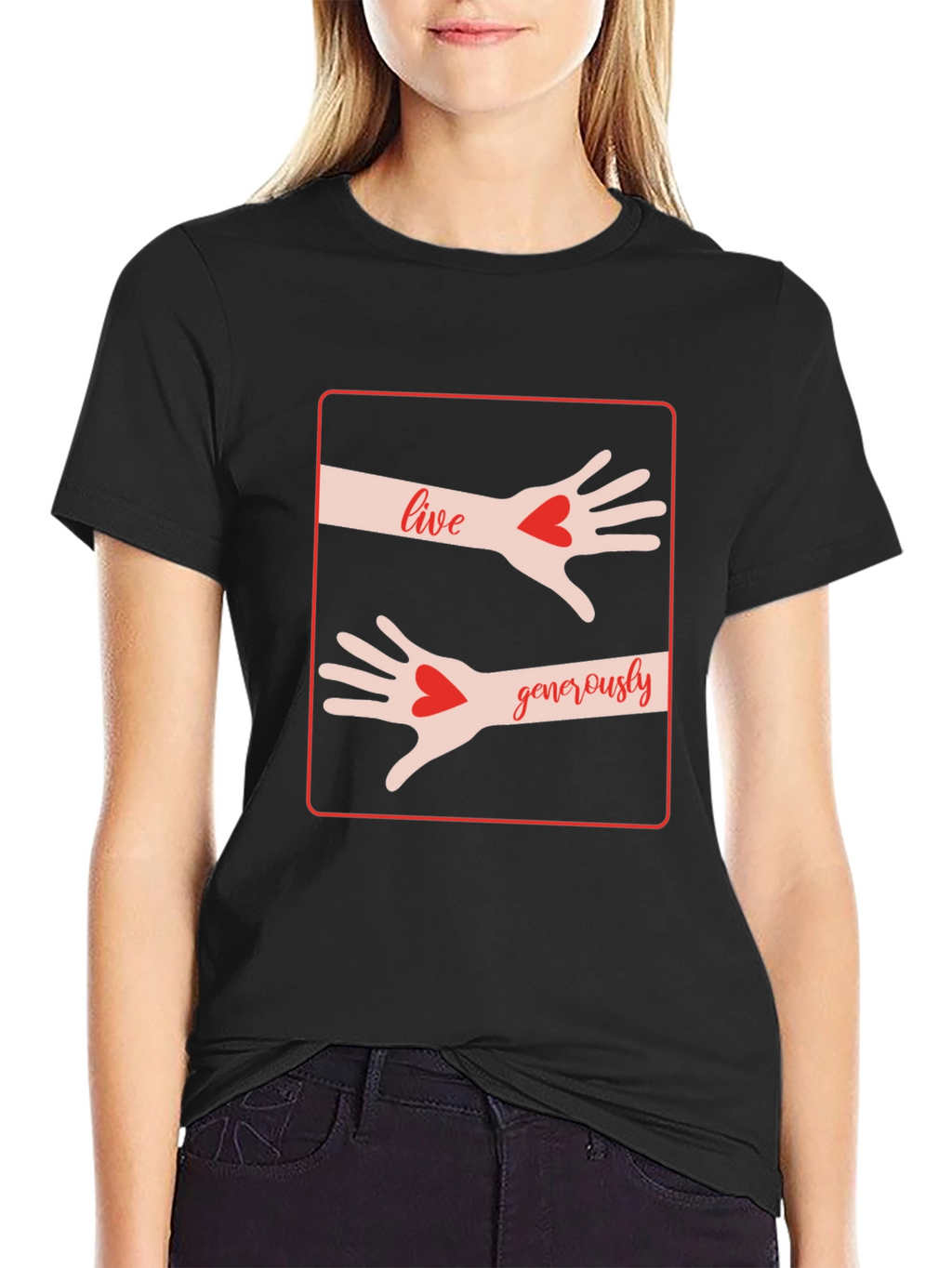 Live Generously Graphic Tee - Black