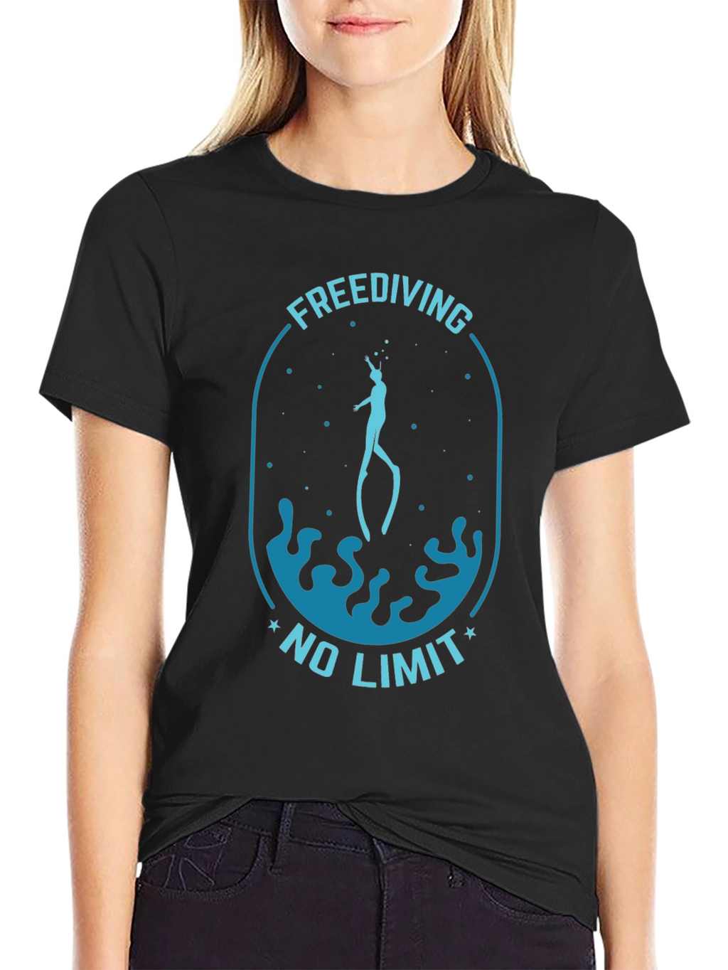 Freediving No Limit Black T-Shirt