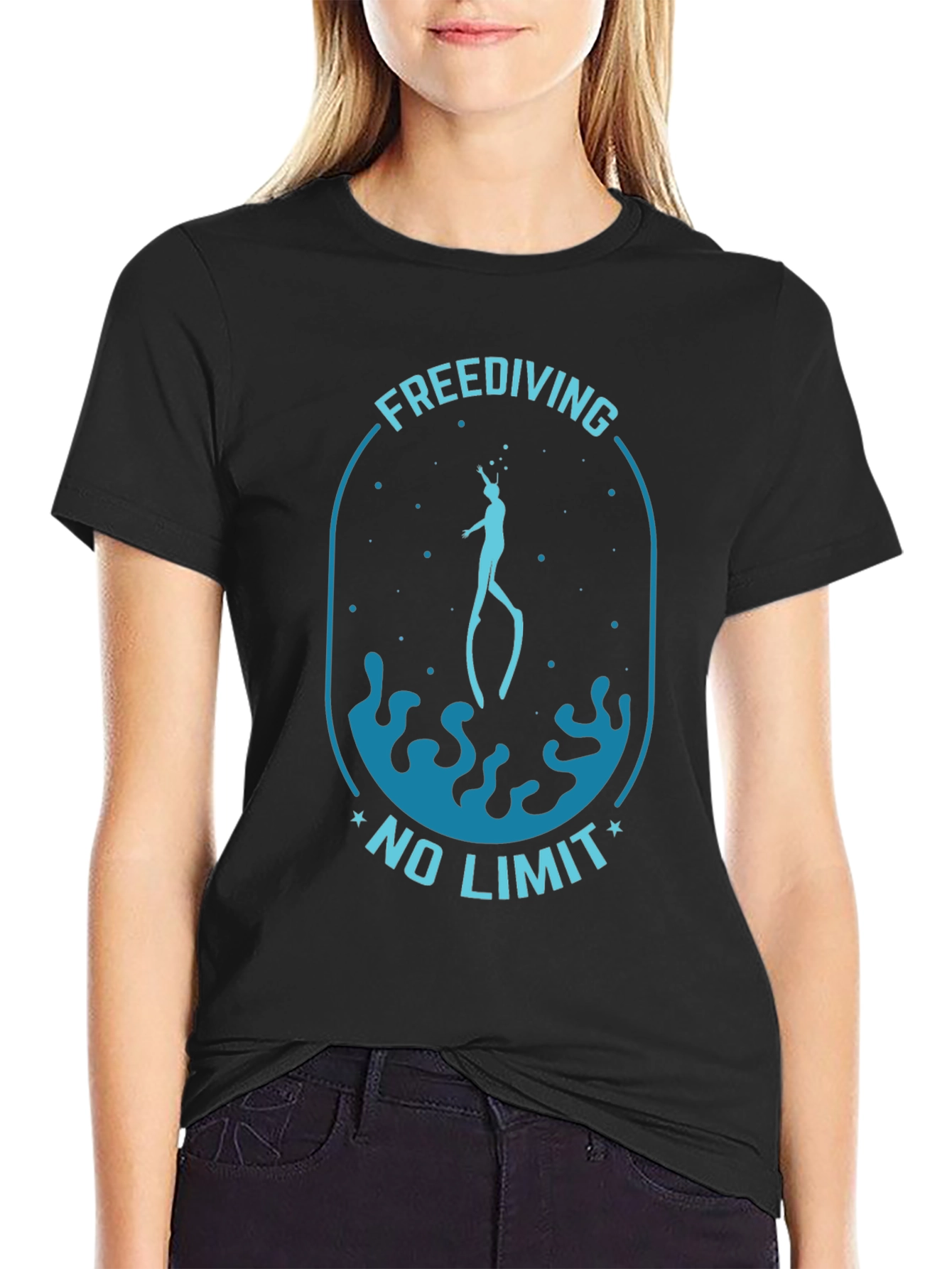 Freediving No Limit Black T-Shirt