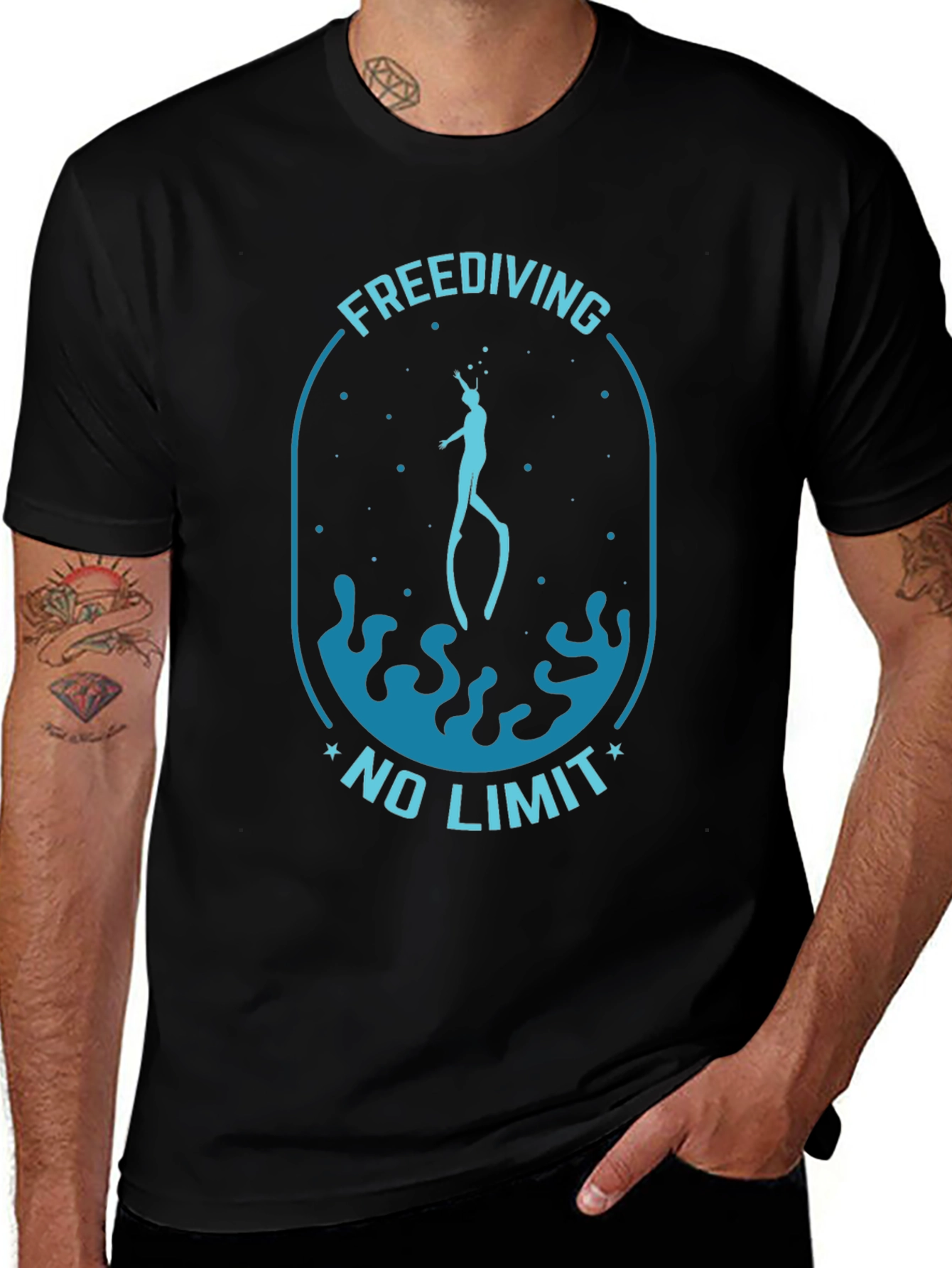 Freediving No Limit Black T-Shirt