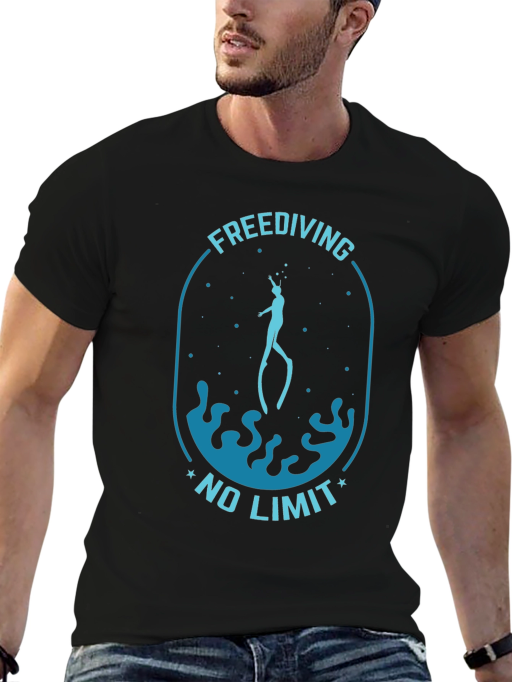 Freediving No Limit Black T-Shirt