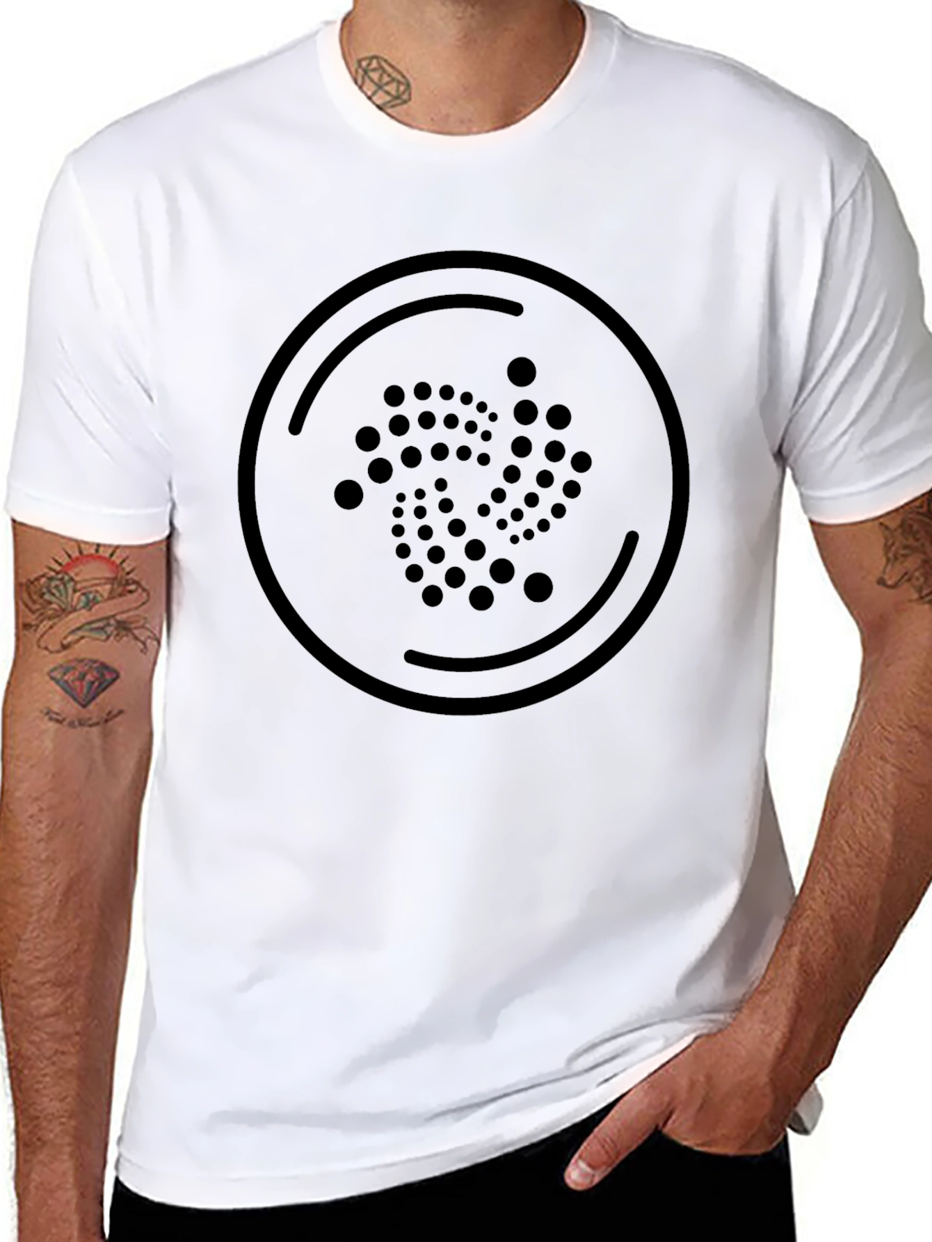 IOTA Crypto Black T-Shirt - Stylish Cryptocurrency Apparel