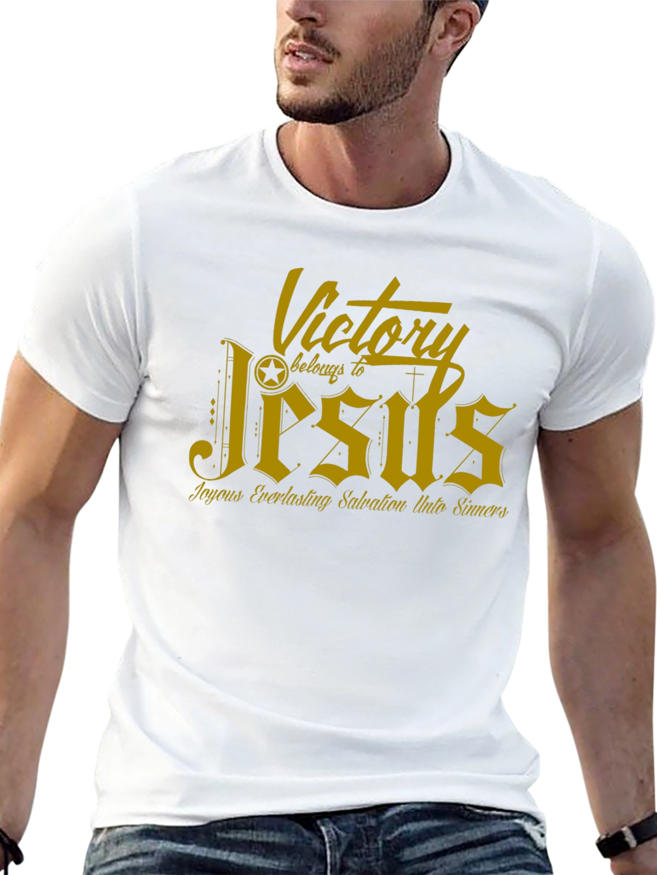 Victory Belongs to Jesus Black T-Shirt