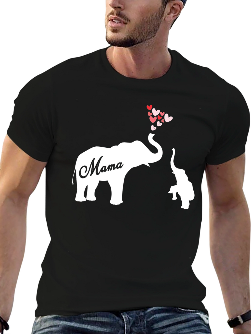 Mama Elephant Heart T-Shirt