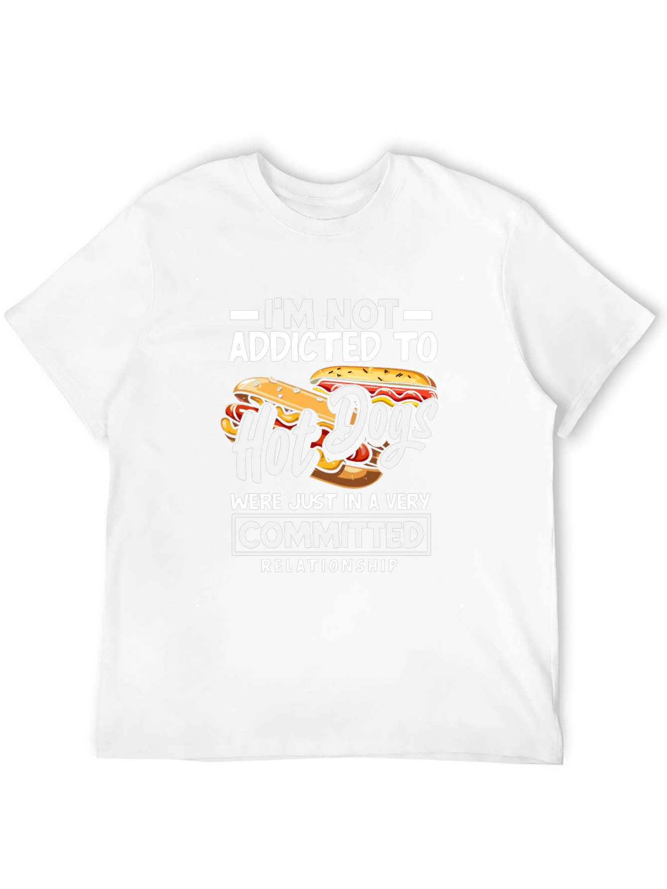 Hot Dog Lover T-Shirt - Committed Relationship Funny Tee