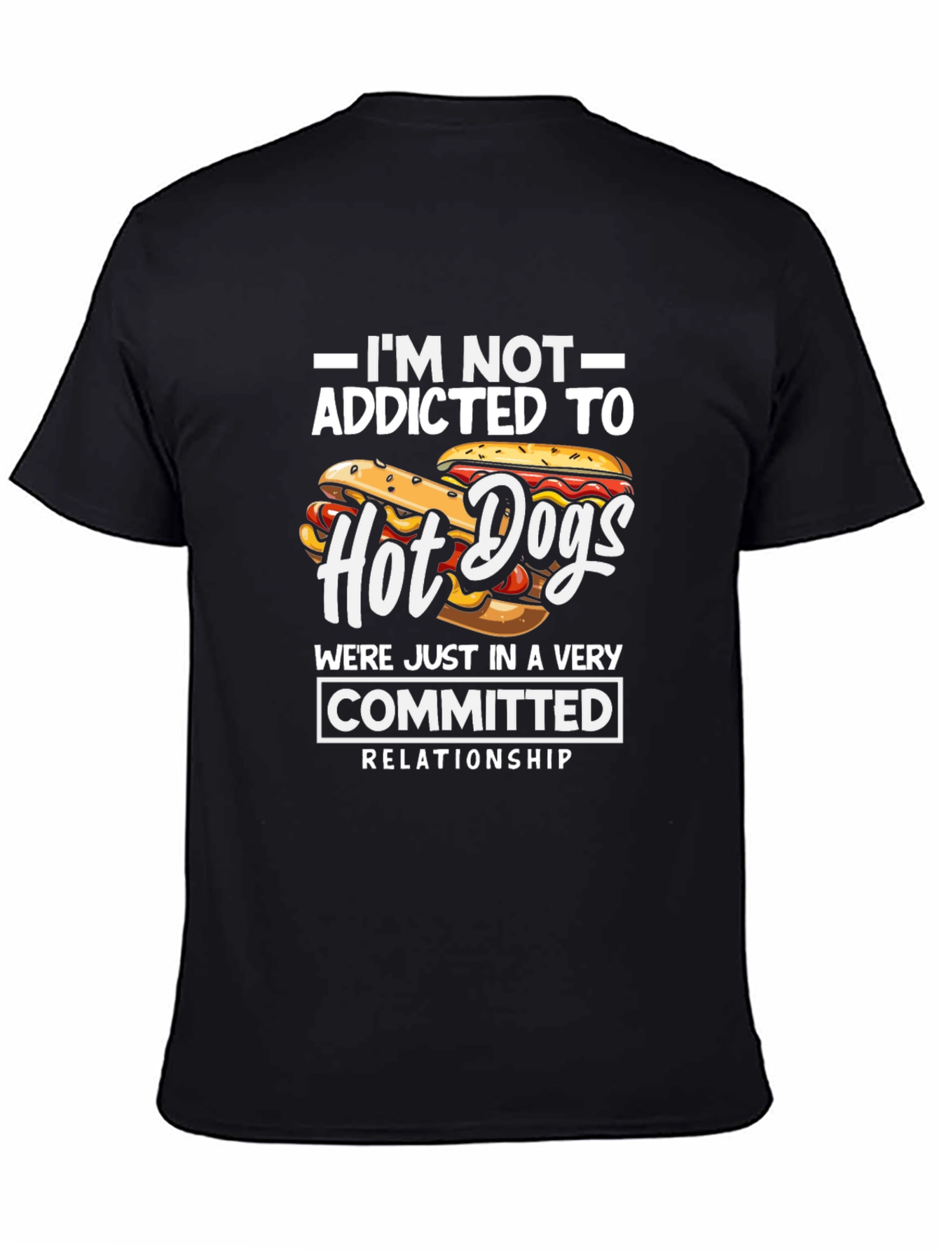 Hot Dog Lover T-Shirt - Committed Relationship Funny Tee