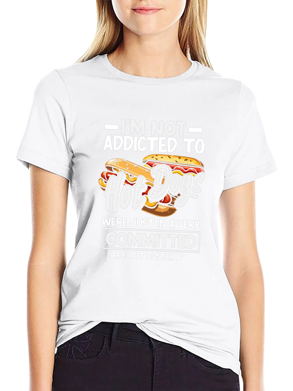 Hot Dog Lover T-Shirt - Committed Relationship Funny Tee