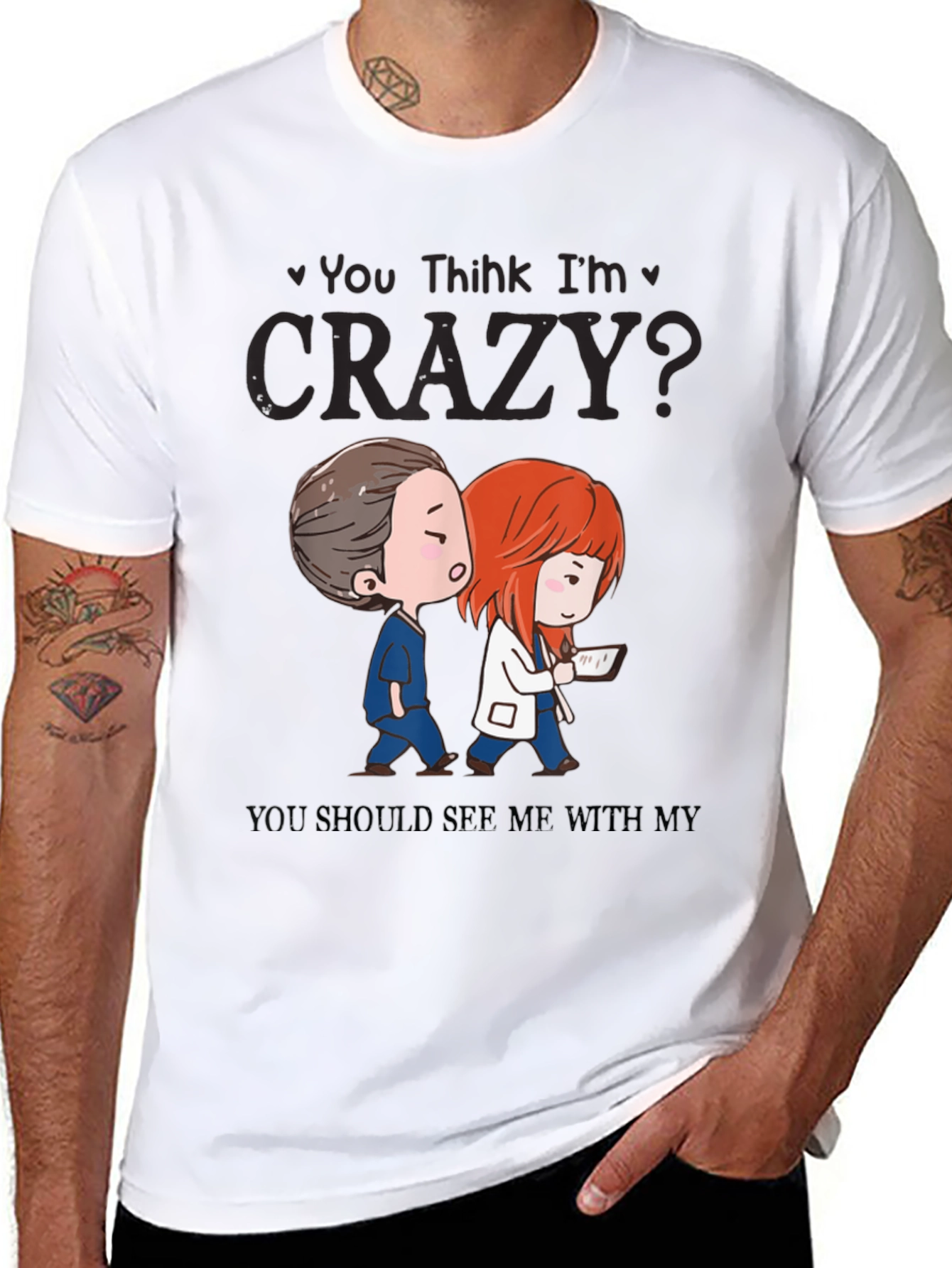 Funny Doctor Nurse Crazy Graphic T-Shirt