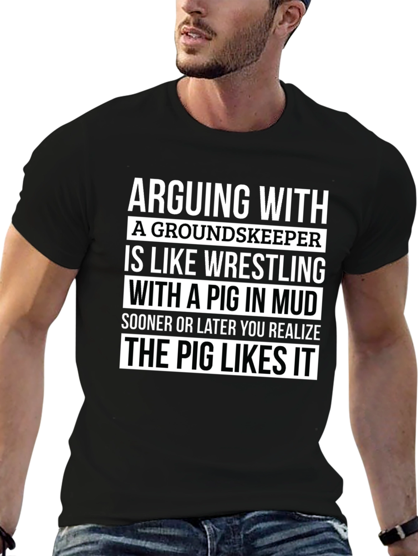 Funny Groundskeeper Pig Wrestling T-Shirt