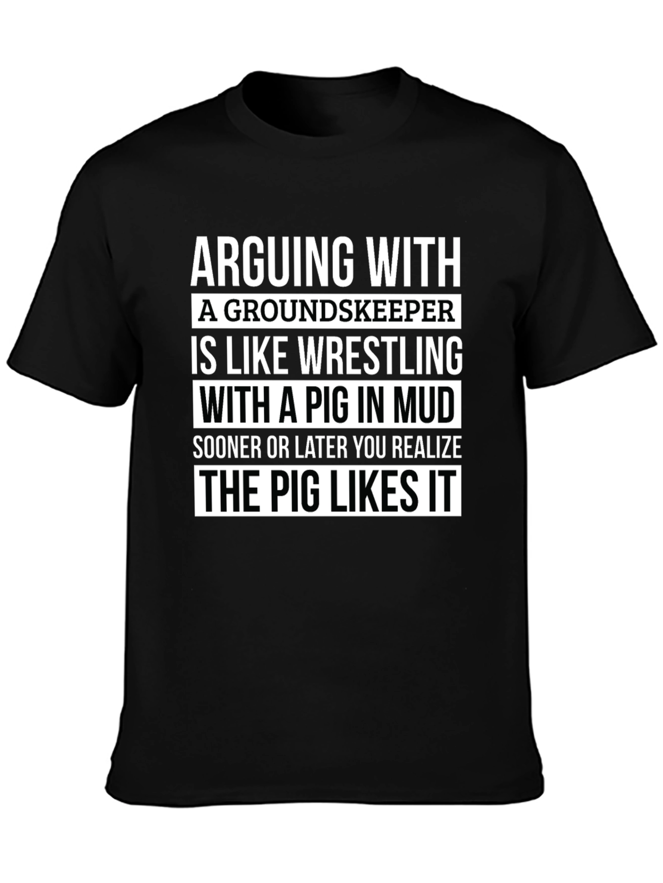 Funny Groundskeeper Pig Wrestling T-Shirt