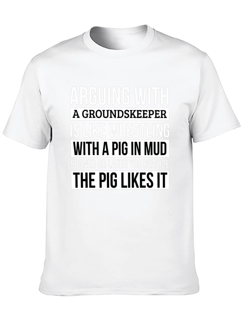 Funny Groundskeeper Pig Wrestling T-Shirt
