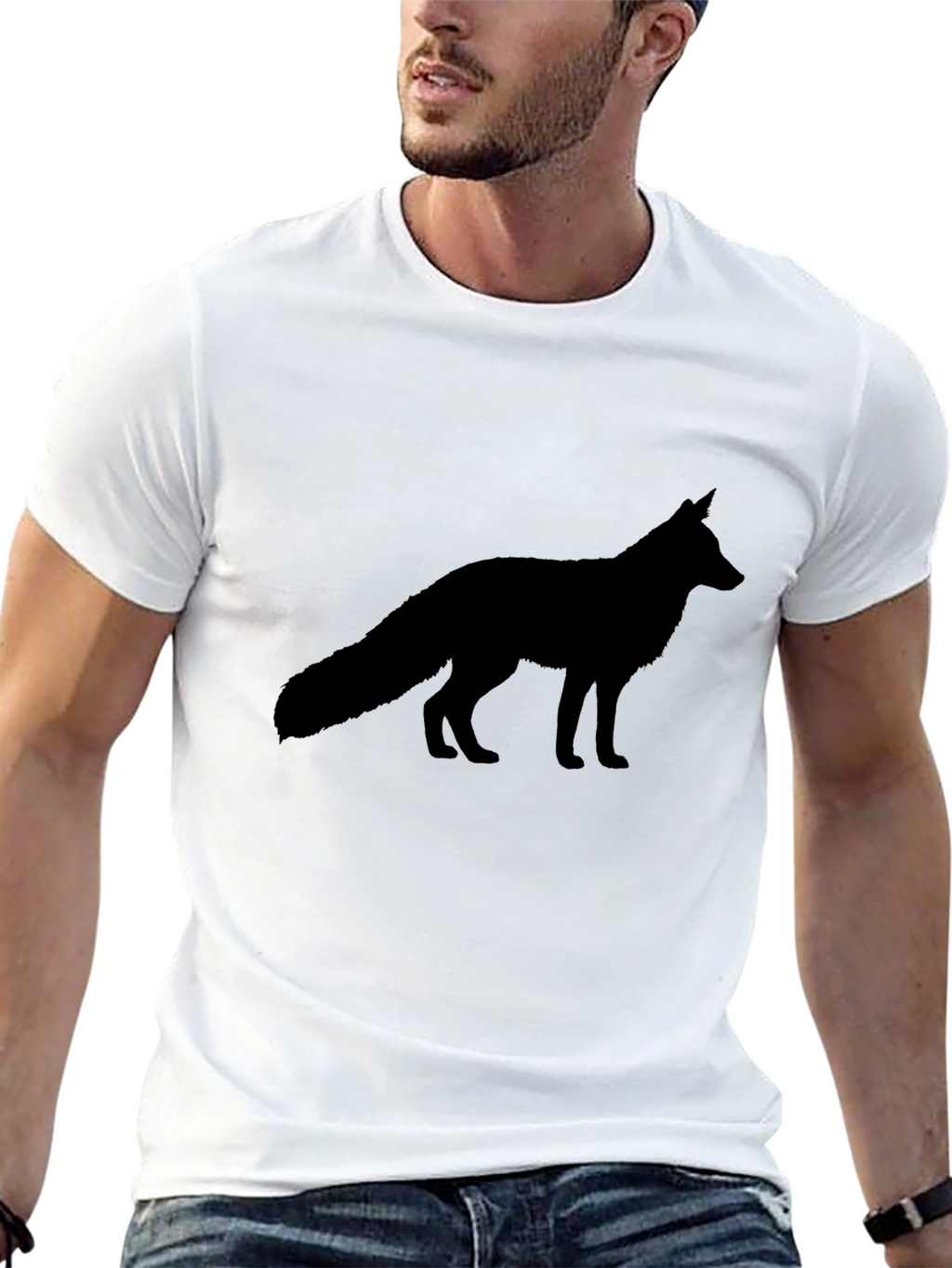 Black Fox Silhouette T-Shirt