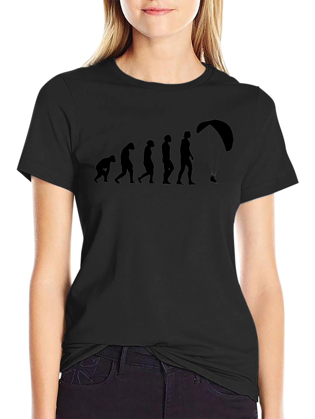 Evolution of Flight T-Shirt - Black Fun Design