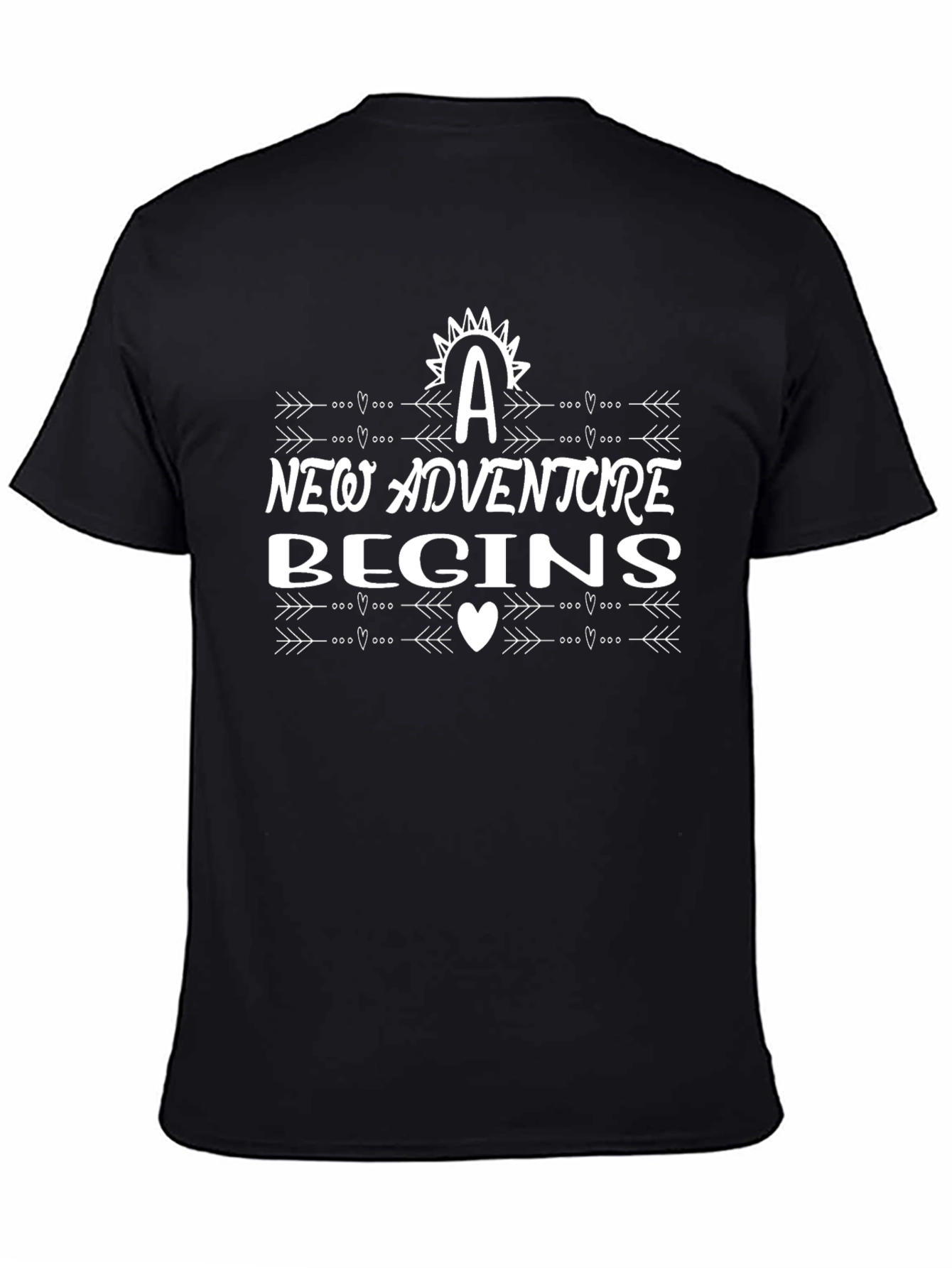 A New Adventure Begins Graphic Tee - Black Unisex T-Shirt