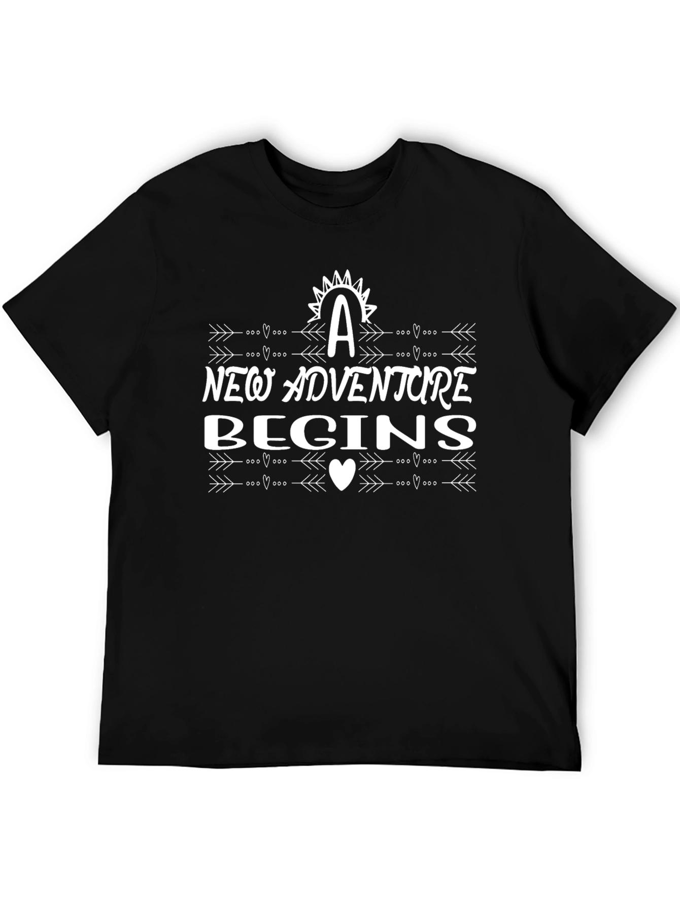 A New Adventure Begins Graphic Tee - Black Unisex T-Shirt