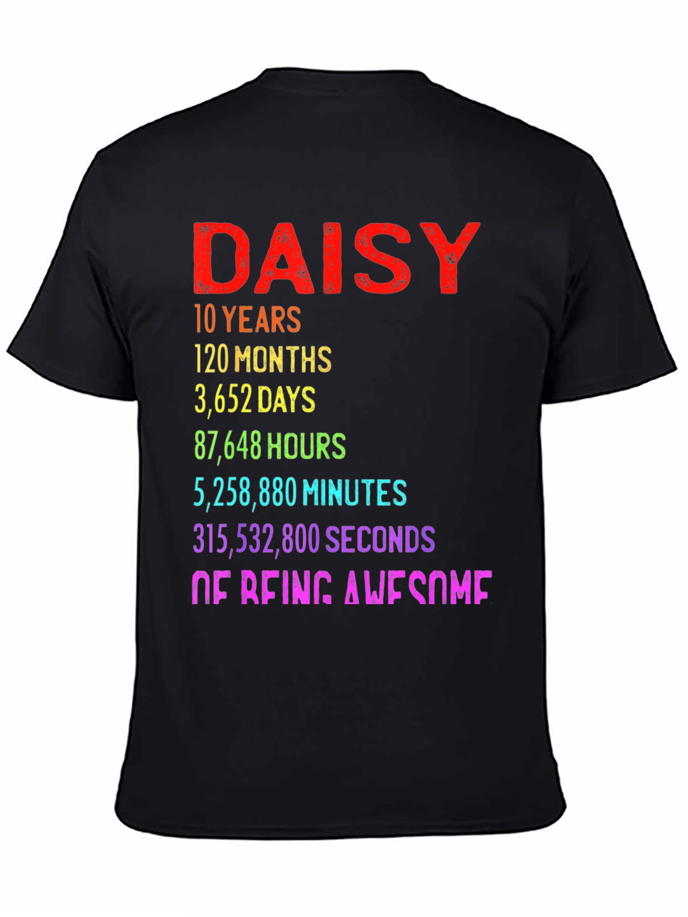 Daisy 10th Birthday T-Shirt - 10 Years of Being Awesome!
