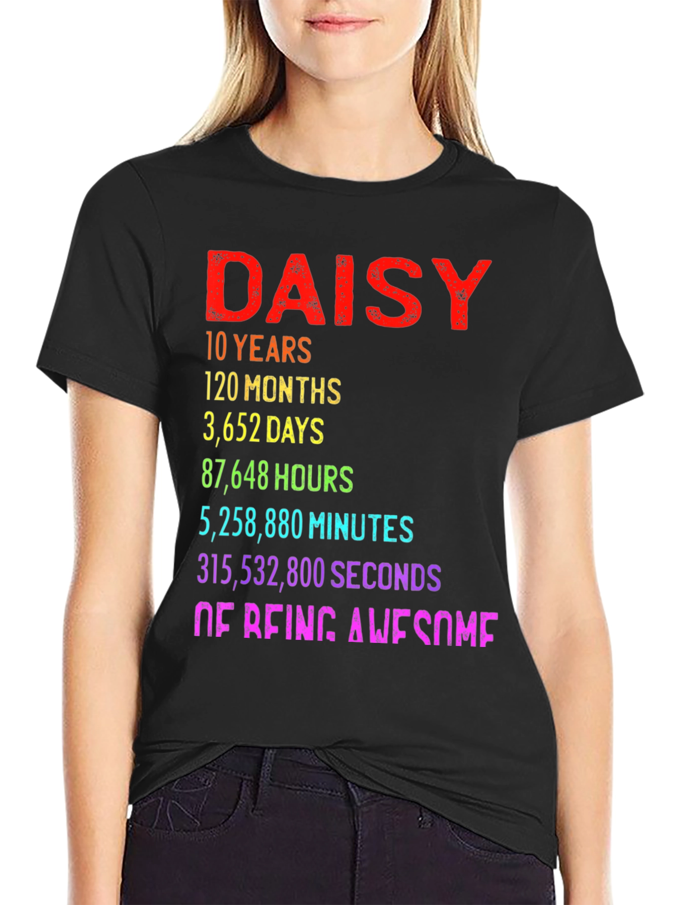 Daisy 10th Birthday T-Shirt - 10 Years of Being Awesome!