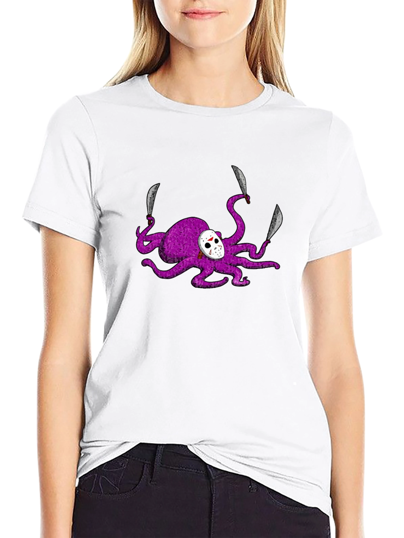 Purple Friday the 13th Octopus Graphic T-Shirt
