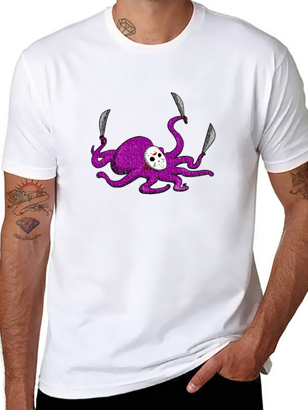Purple Friday the 13th Octopus Graphic T-Shirt