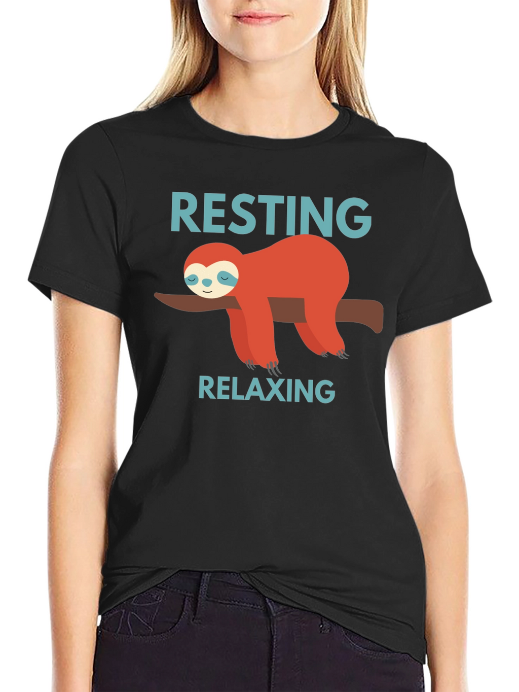 Resting Relaxing Sloth Graphic T-Shirt