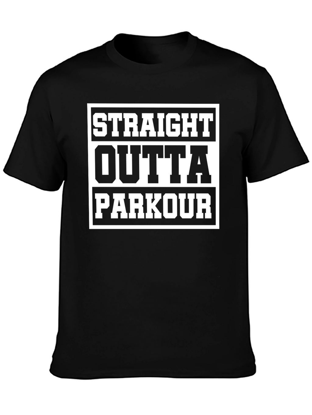 Straight Outta Parkour T-Shirt - Black