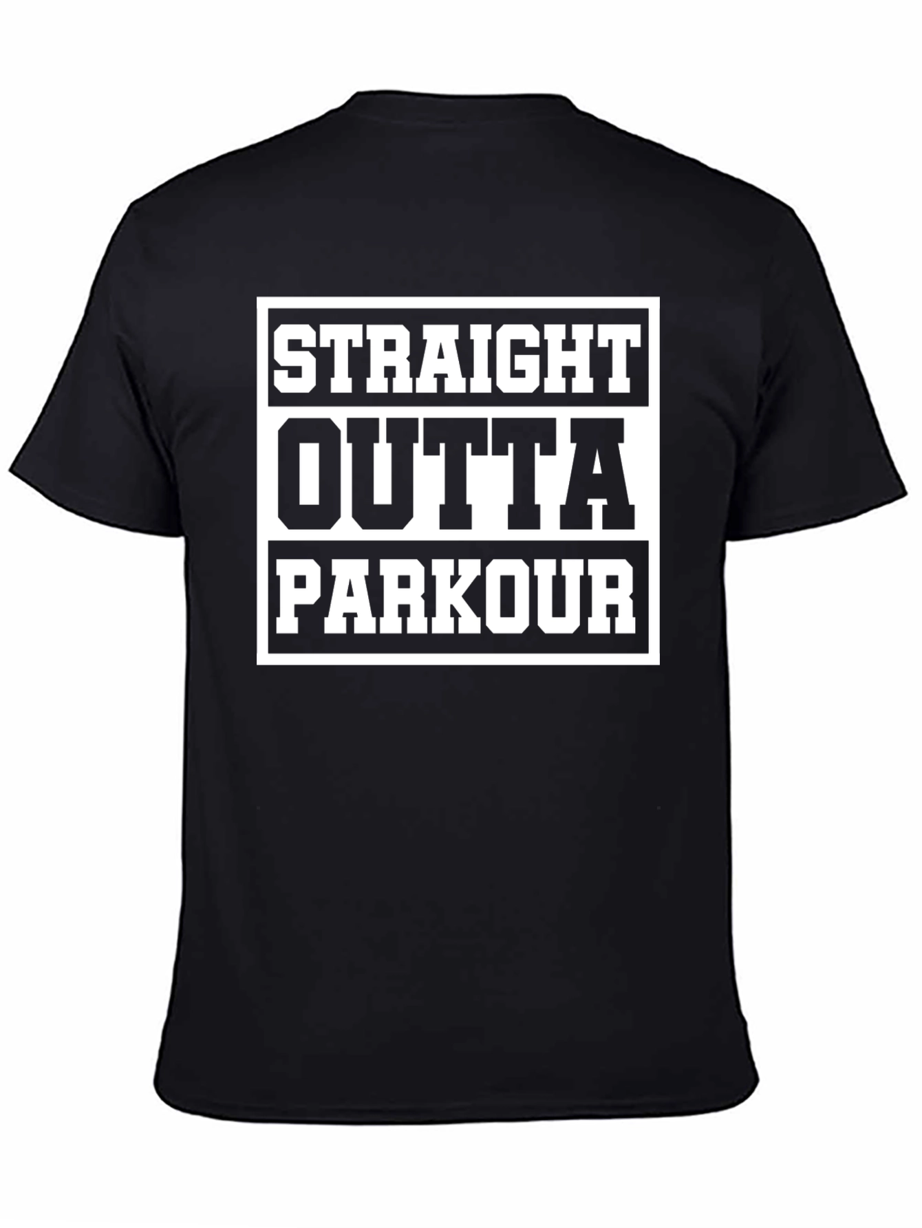 Straight Outta Parkour T-Shirt - Black