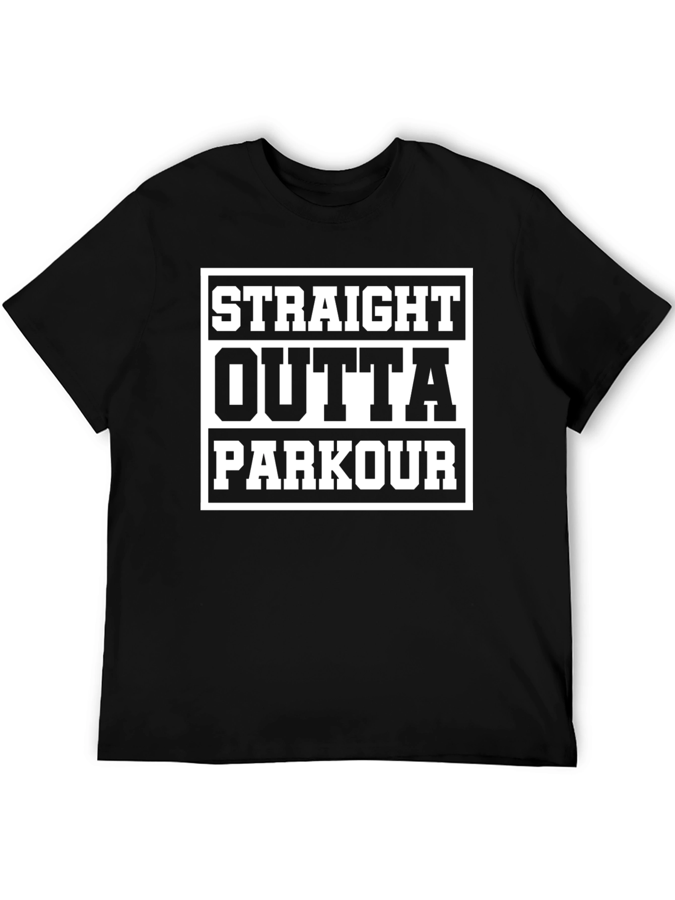 Straight Outta Parkour T-Shirt - Black