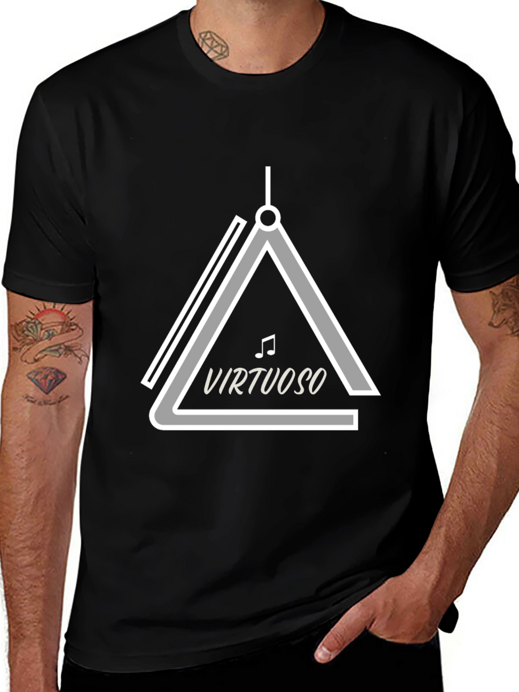 Virtuoso Music Lover T-Shirt - Triangle Musical Instrument Design